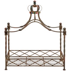 Vintage Italian Iron Dog Bed