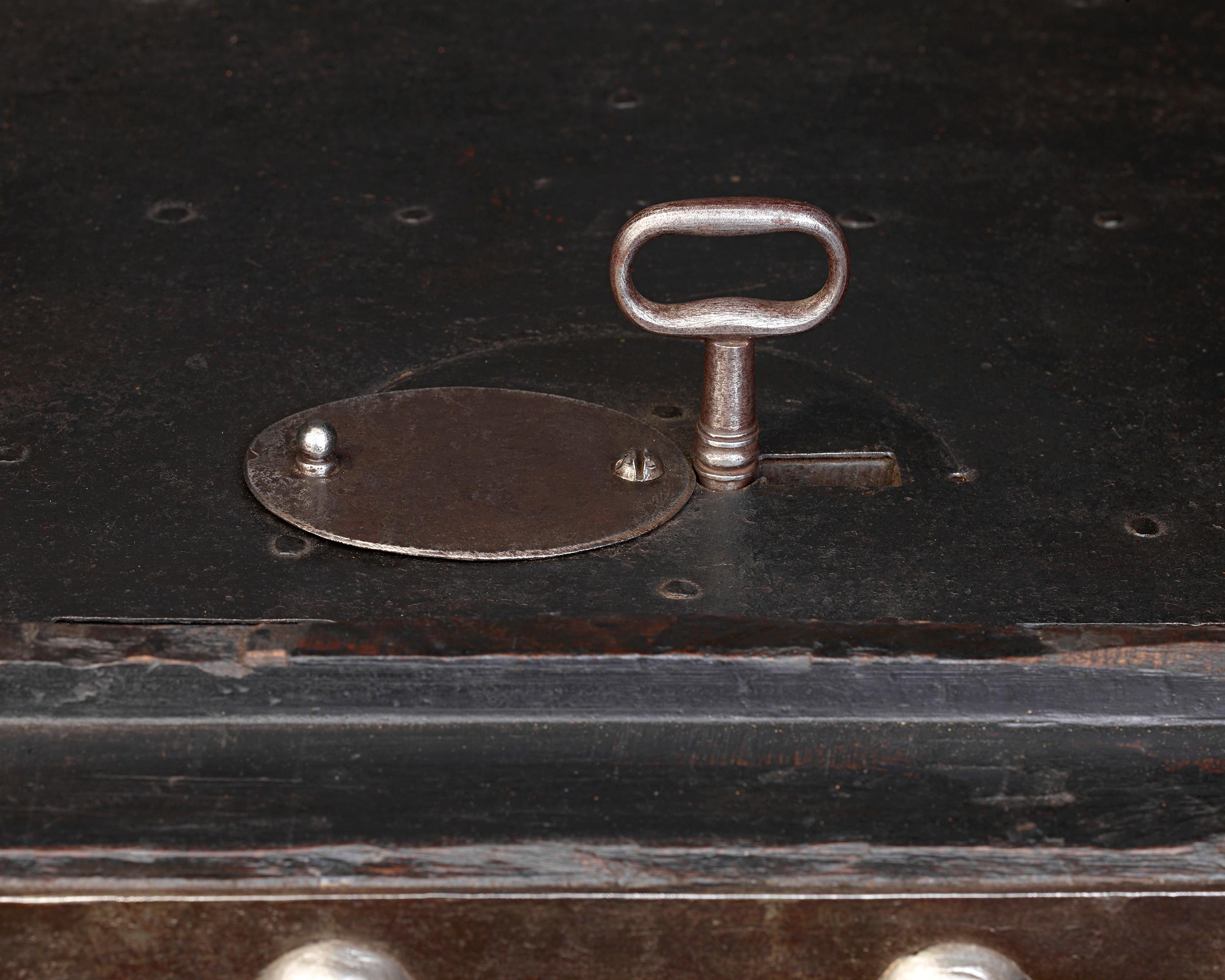 19th Century Italian Iron Floor Safe