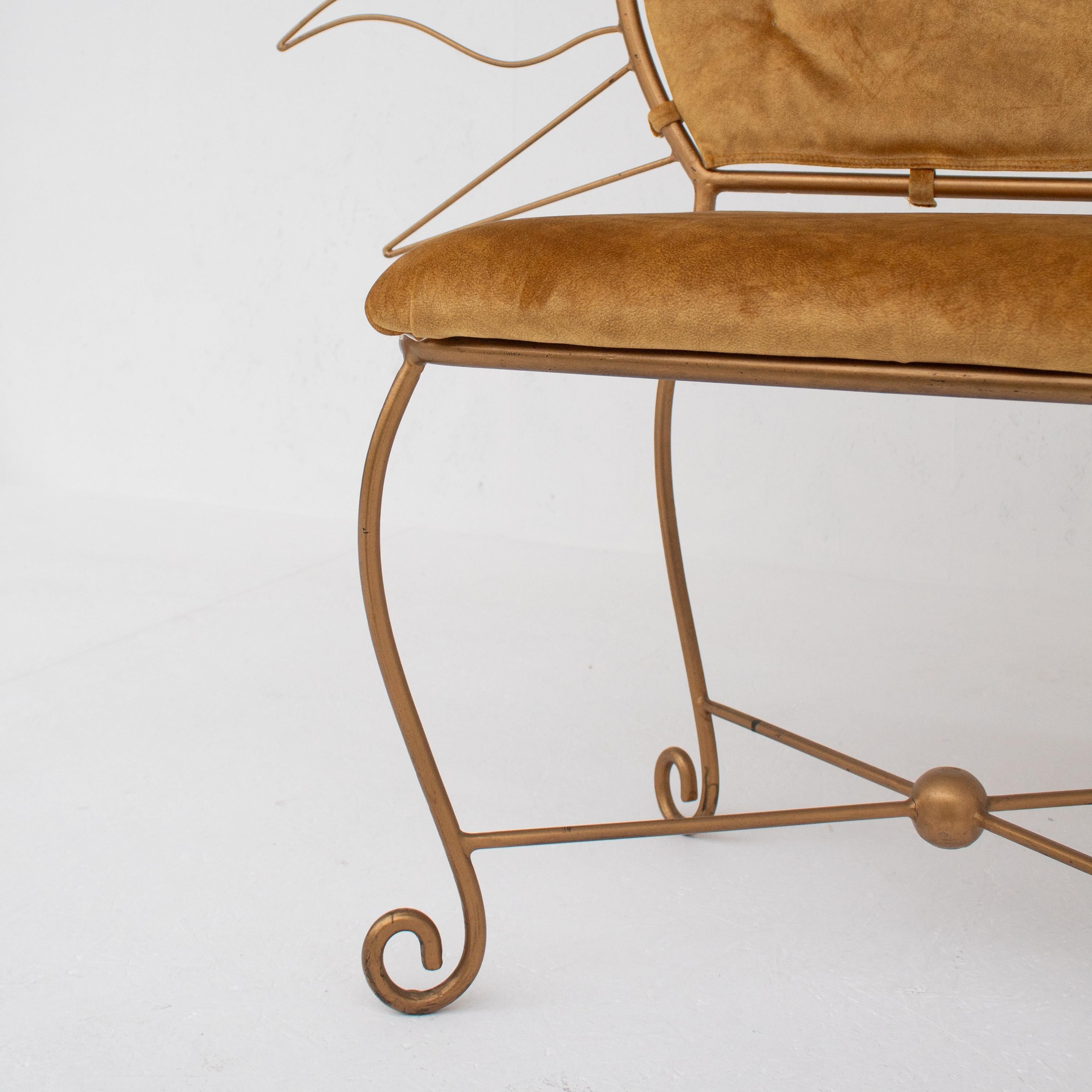 Sedia Sunburst in ferro italiana In condizioni ottime in vendita a Antwerpen, BE