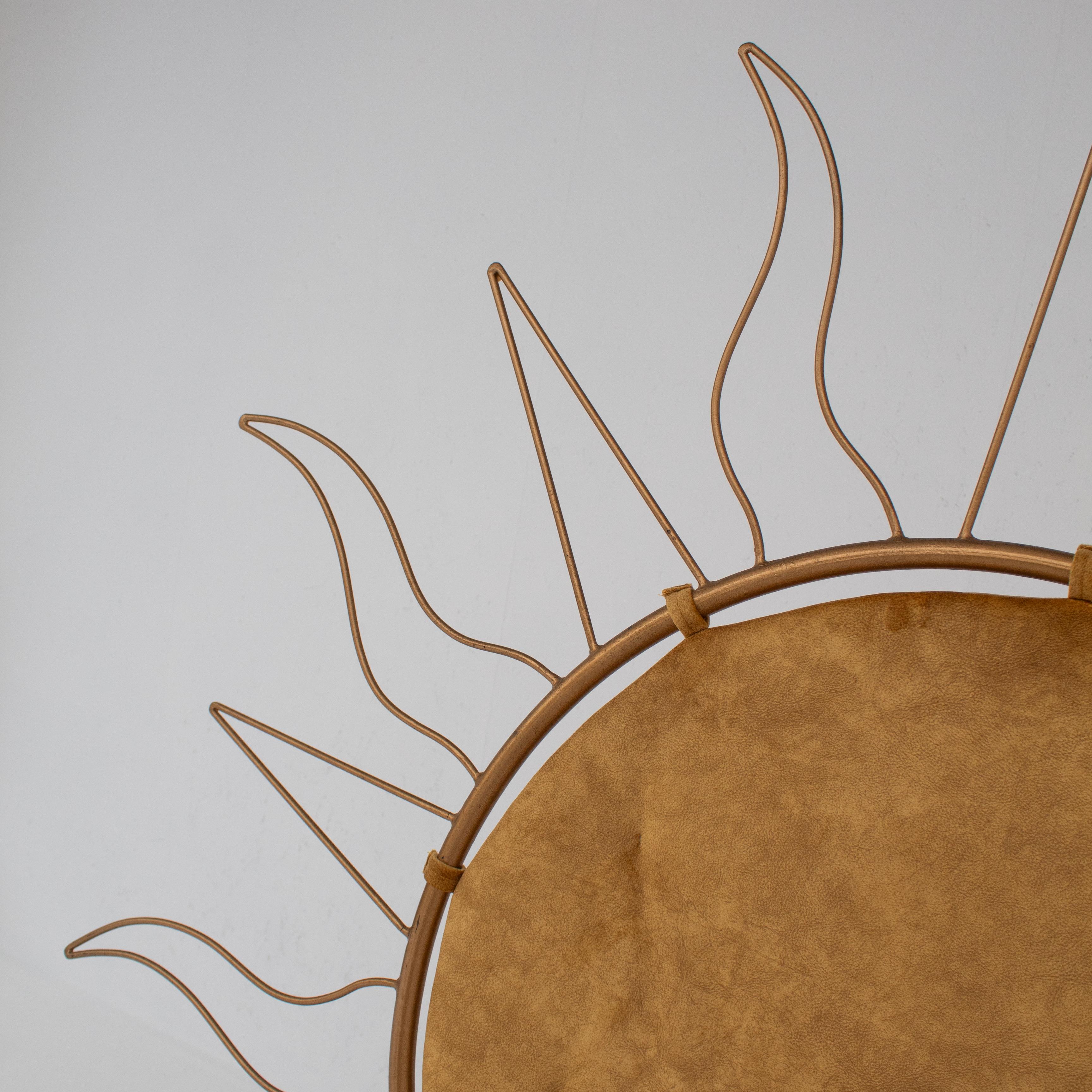 Metallo Sedia Sunburst in ferro italiana in vendita