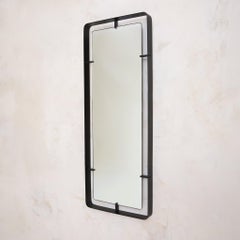Italian Iron Wall Mirror Attributed Santambrogio e De Berti, 1950s