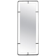 Italian Iron Wall Mirror Attributed Santambrogio e De Berti, 1950s