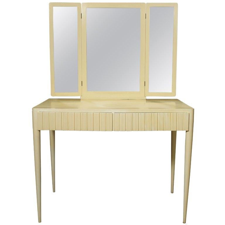 Italian Ivory Lacquered Vanity