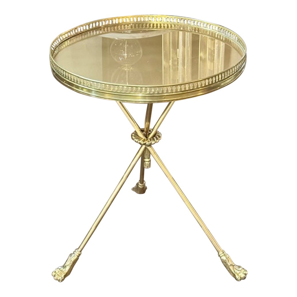 Italian Jansen Manner Brass Side Table
