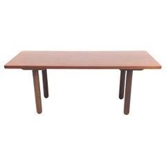 Italian Japandi walnut and ebony Table, 70s