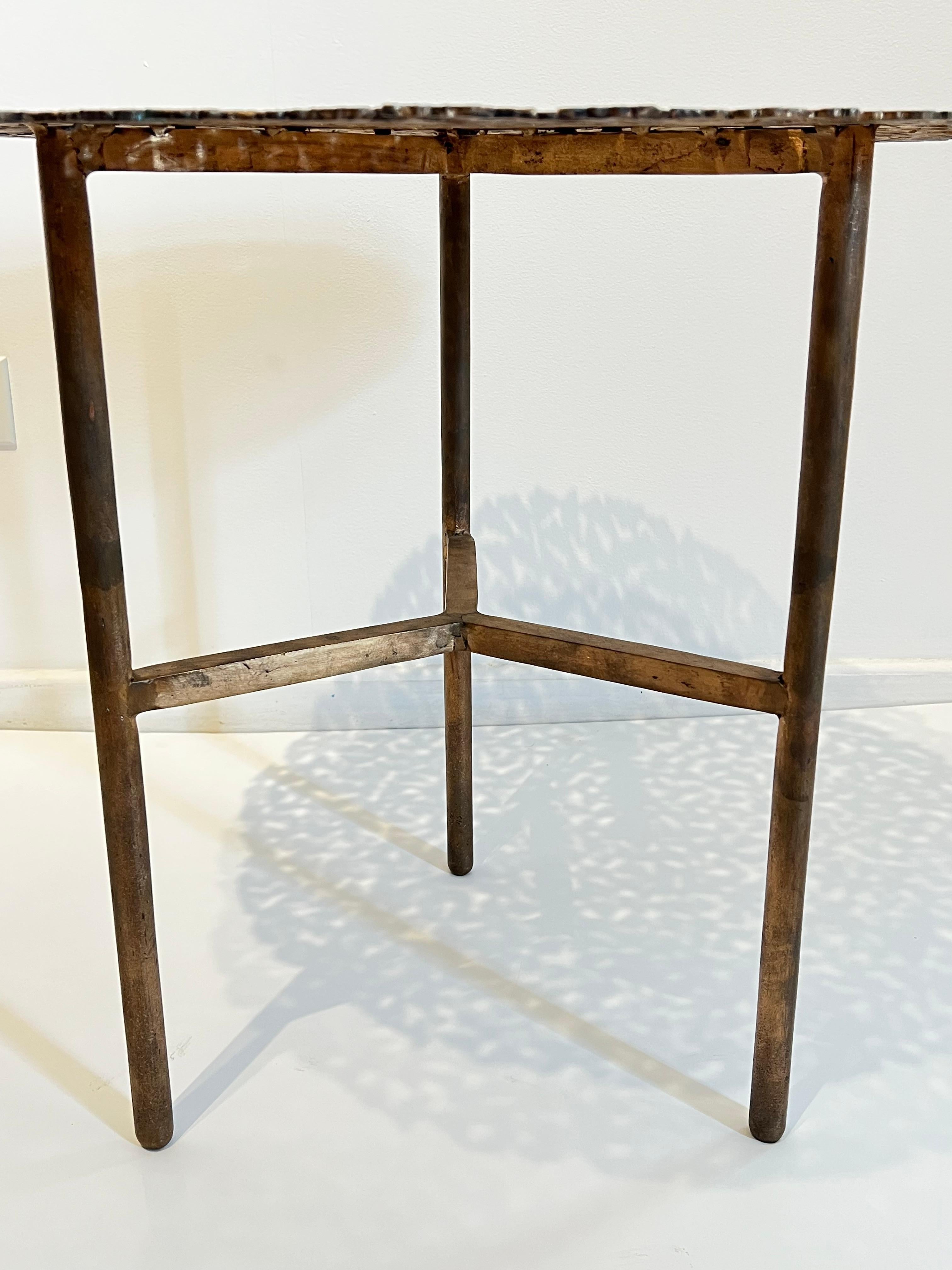 Italian Jean Bronze Table by Fred and Juul Bon état - En vente à Chicago, IL