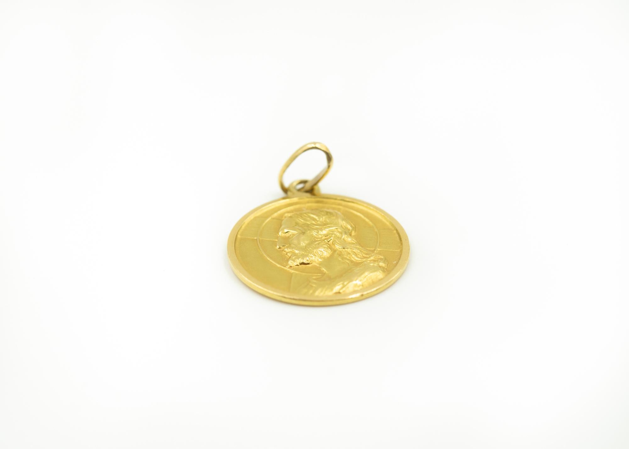 jesus christ gold pendant