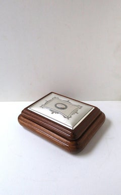Scatola per gioielli italiana in stile Art Deco in argento sterling