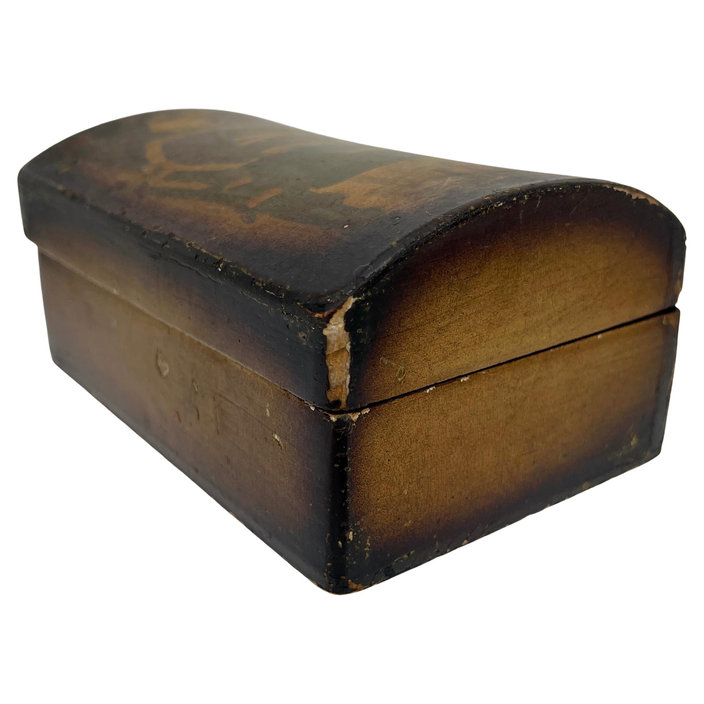 Wood Italian Jewelry or Decorative Box, Early 20th Century For Sale