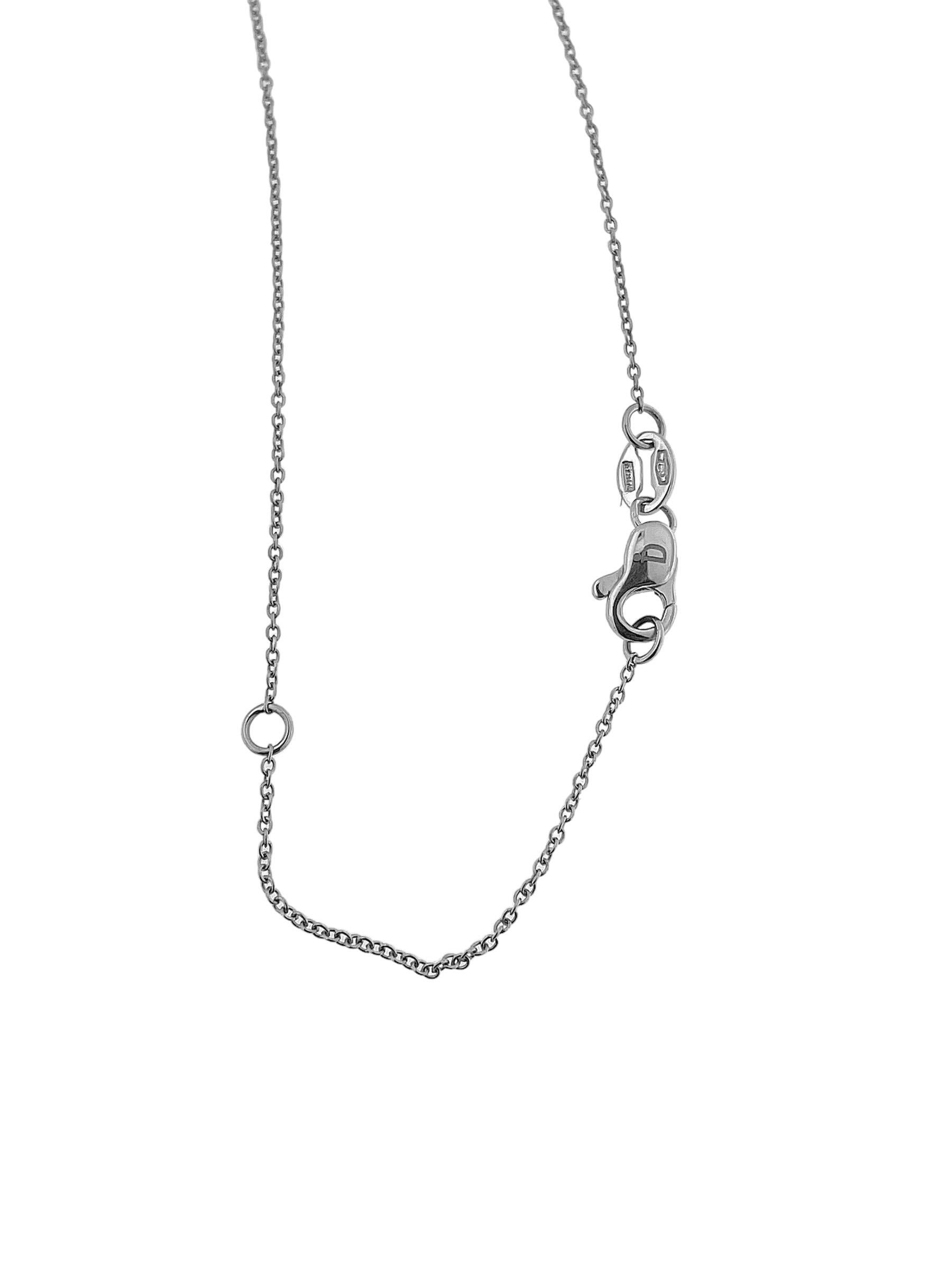 Women's or Men's Italian Jewelry Set Earrings and Necklace White Gold and Diamonds For Sale