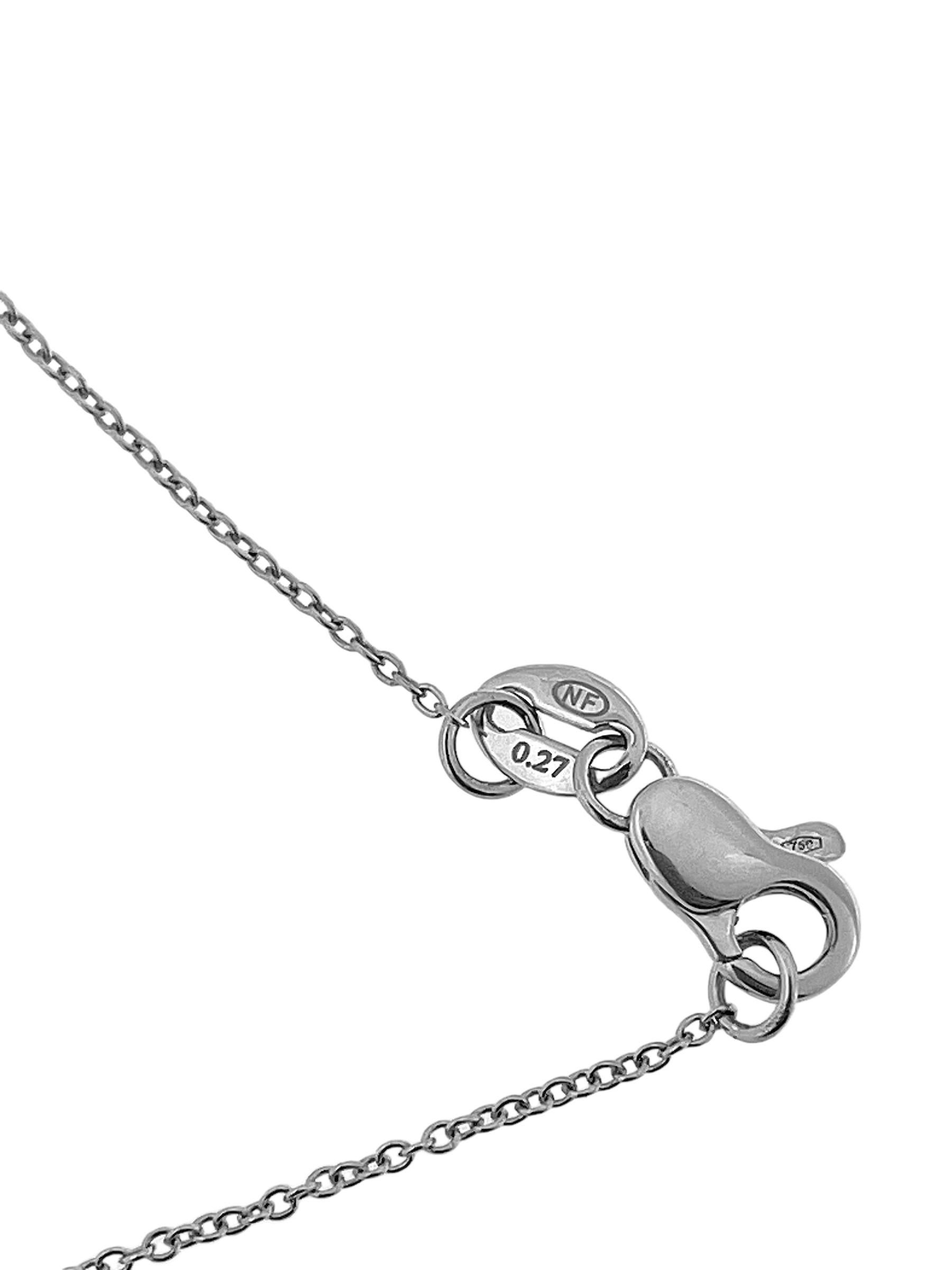 Italian Jewelry Set Earrings and Necklace White Gold and Diamonds For Sale 1