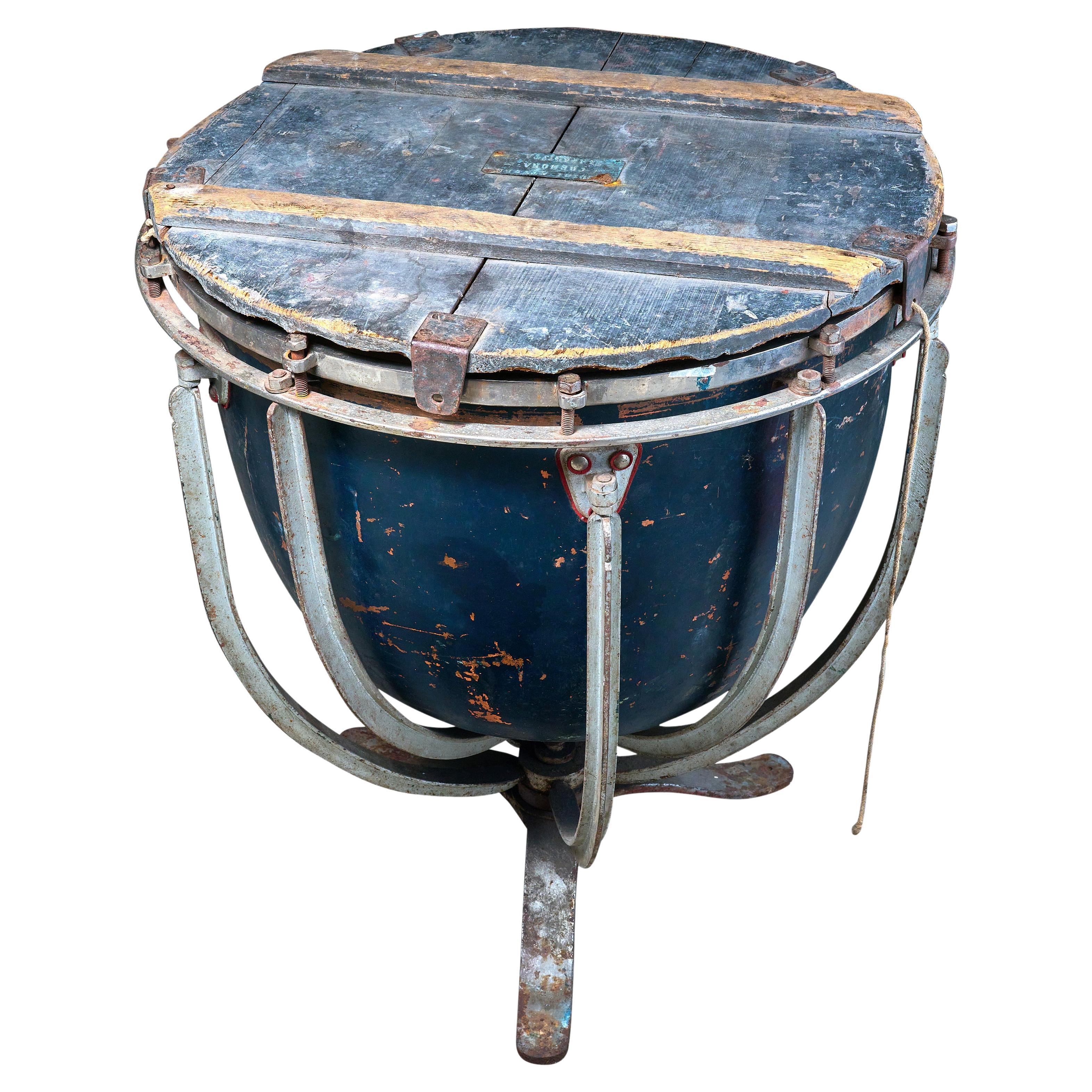 Italian Kettle Drum with Cover For Sale