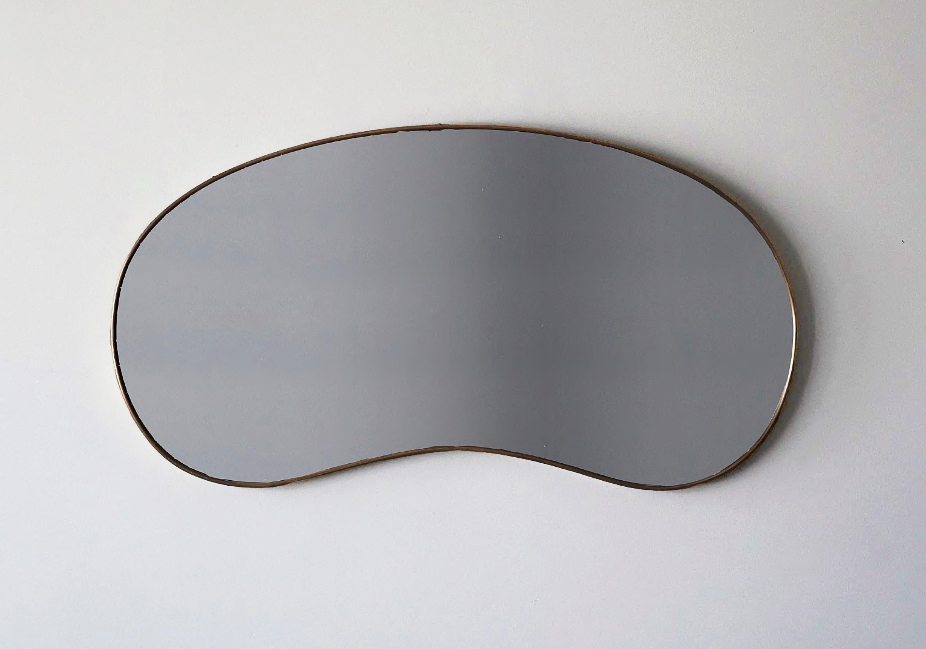 20th Century Italian, Kidney-Shaped Mirror, circa 1950s