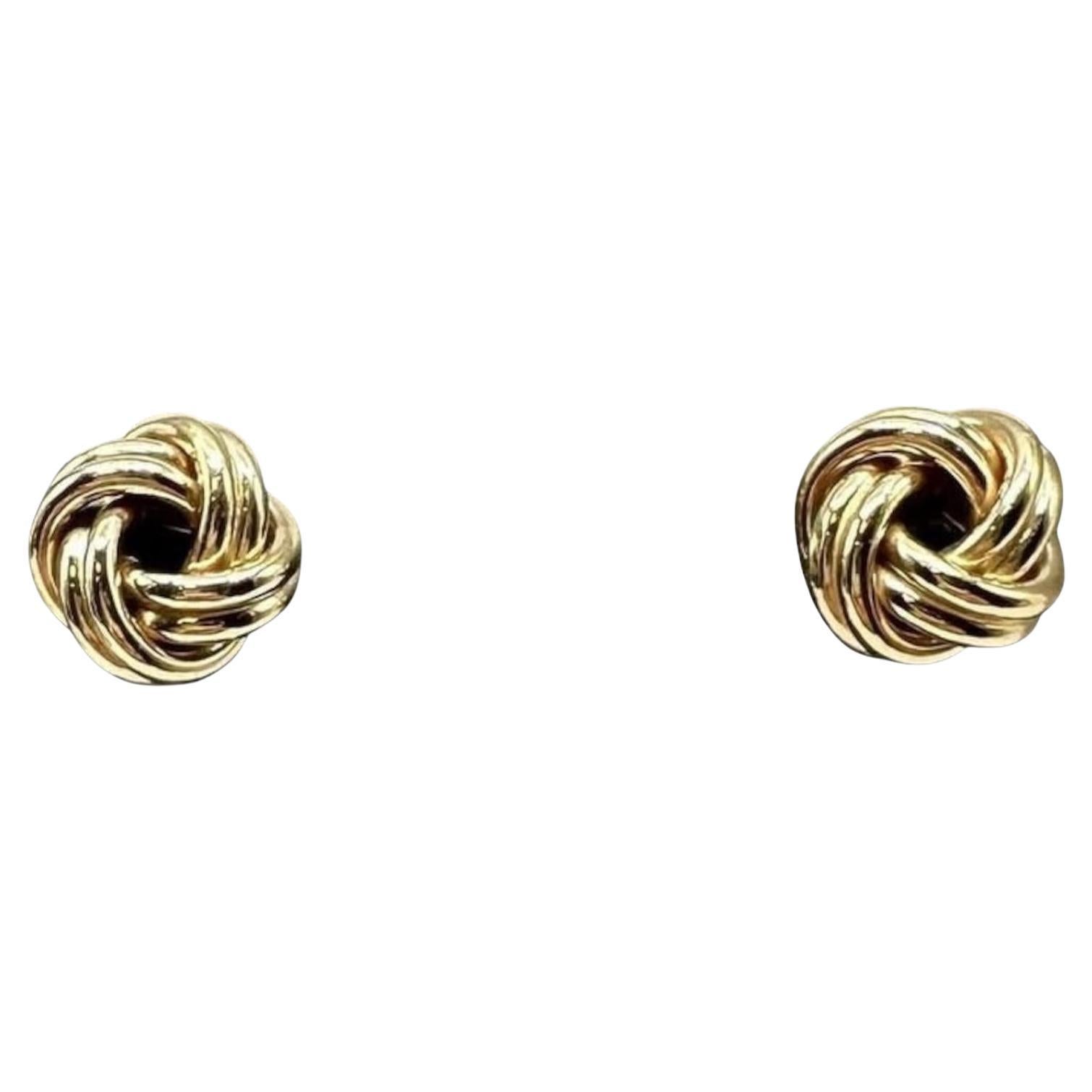 Italian Knot Earrings in 14kt Yellow Gold – 10.2mm, New