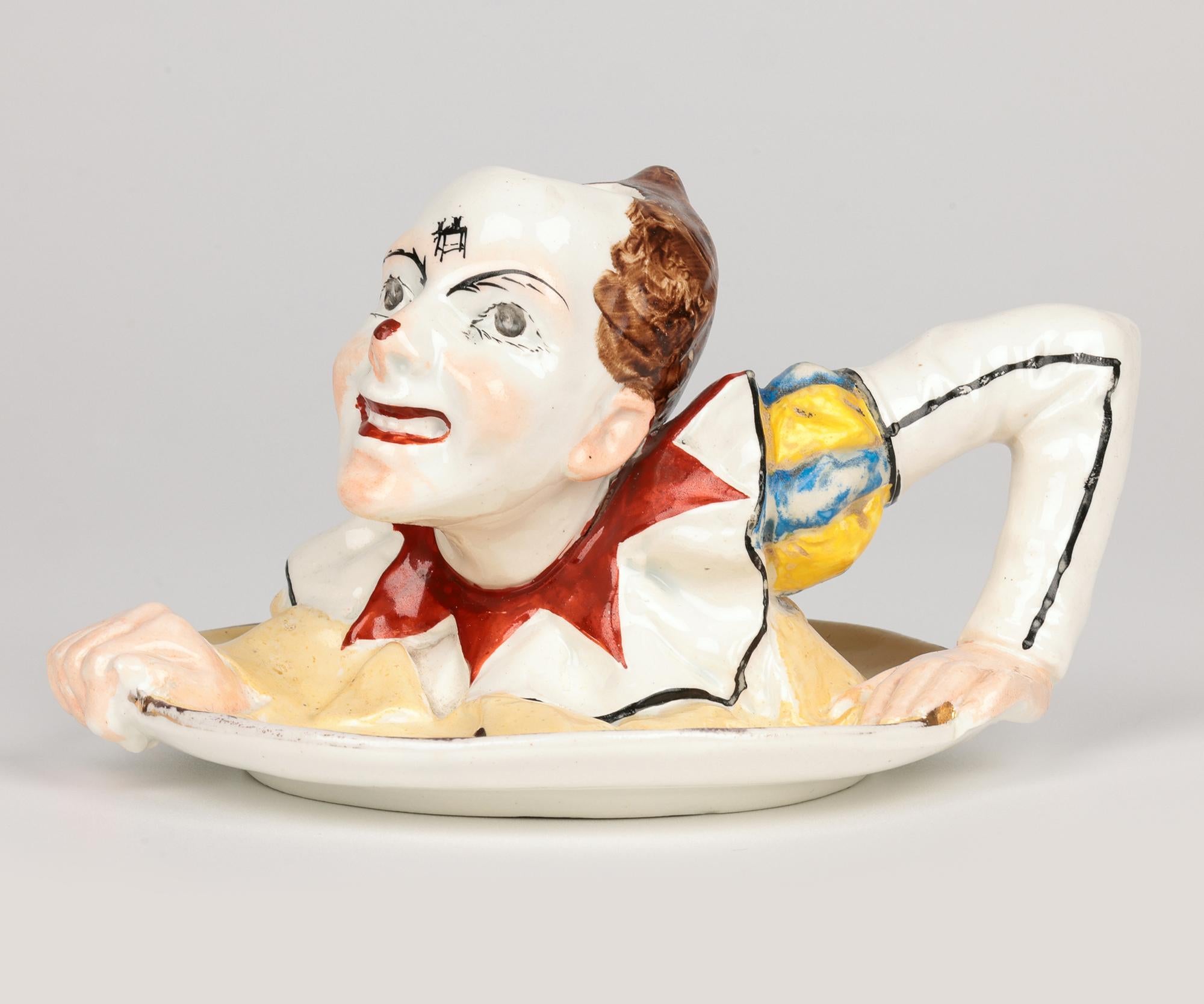 Bâton de chambre italien La Societa Ceramica Richard Ginori Rare Clown en vente 4