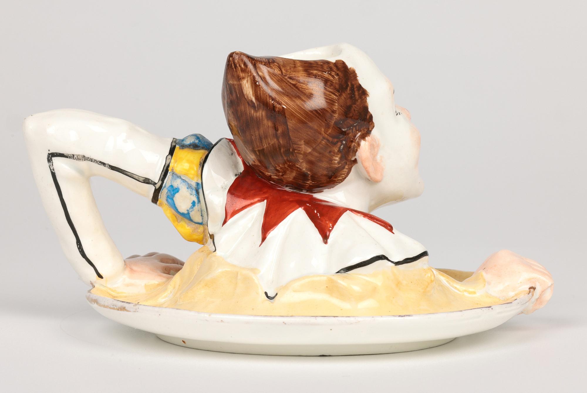 Bâton de chambre italien La Societa Ceramica Richard Ginori Rare Clown en vente 6