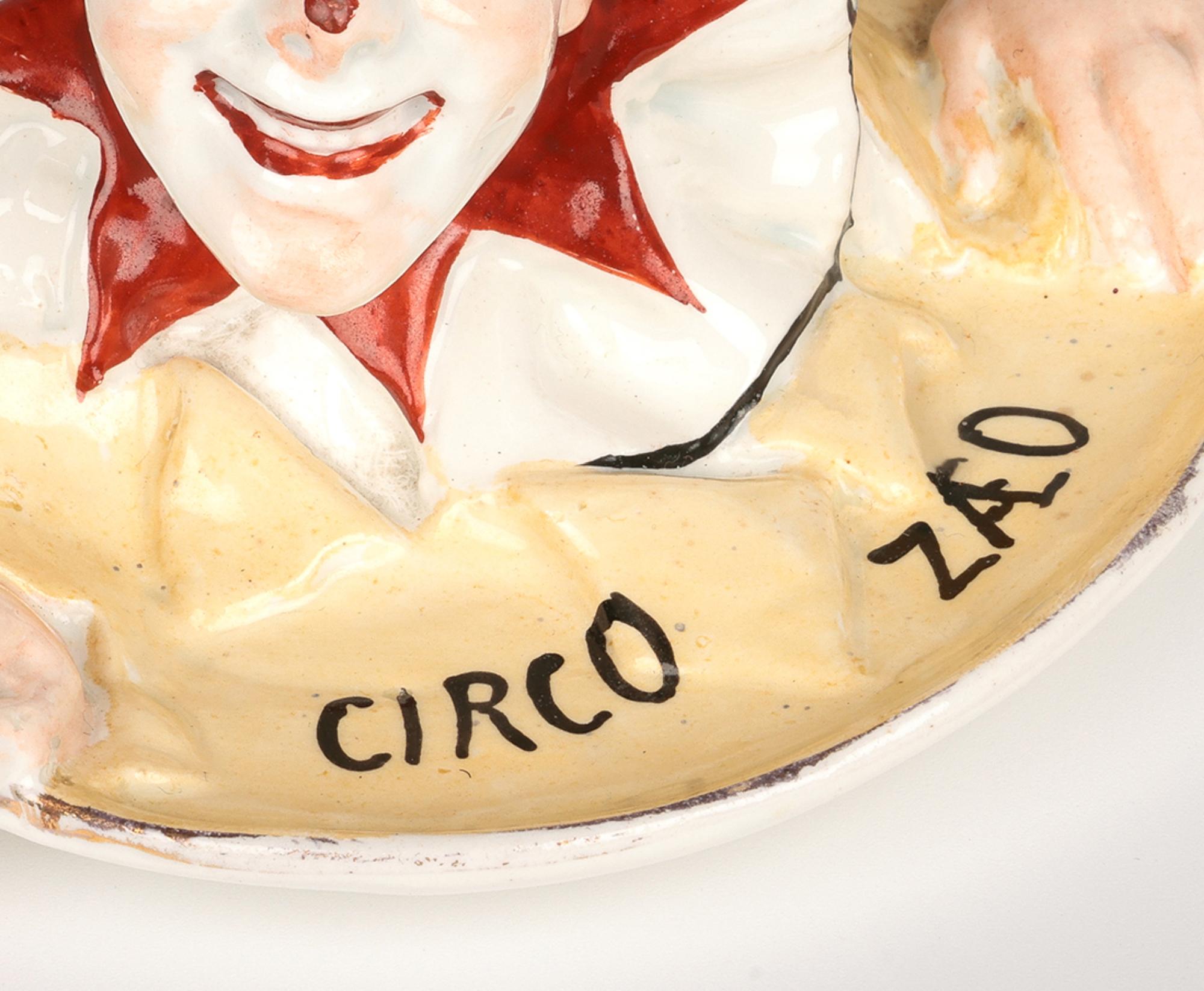 Bâton de chambre italien La Societa Ceramica Richard Ginori Rare Clown en vente 7