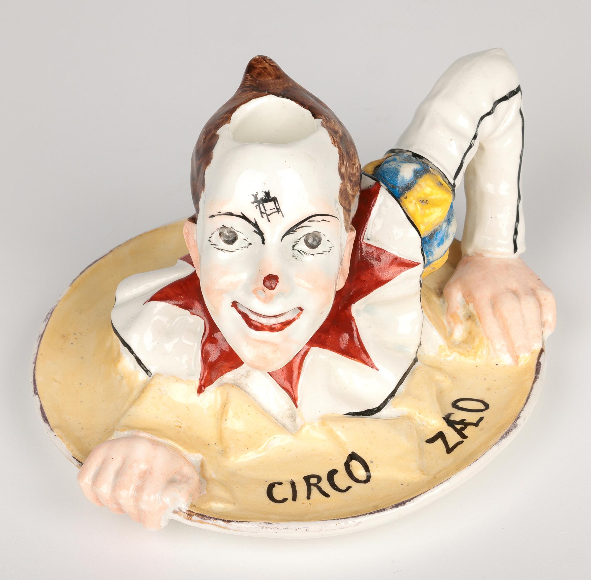 Bâton de chambre italien La Societa Ceramica Richard Ginori Rare Clown en vente 9