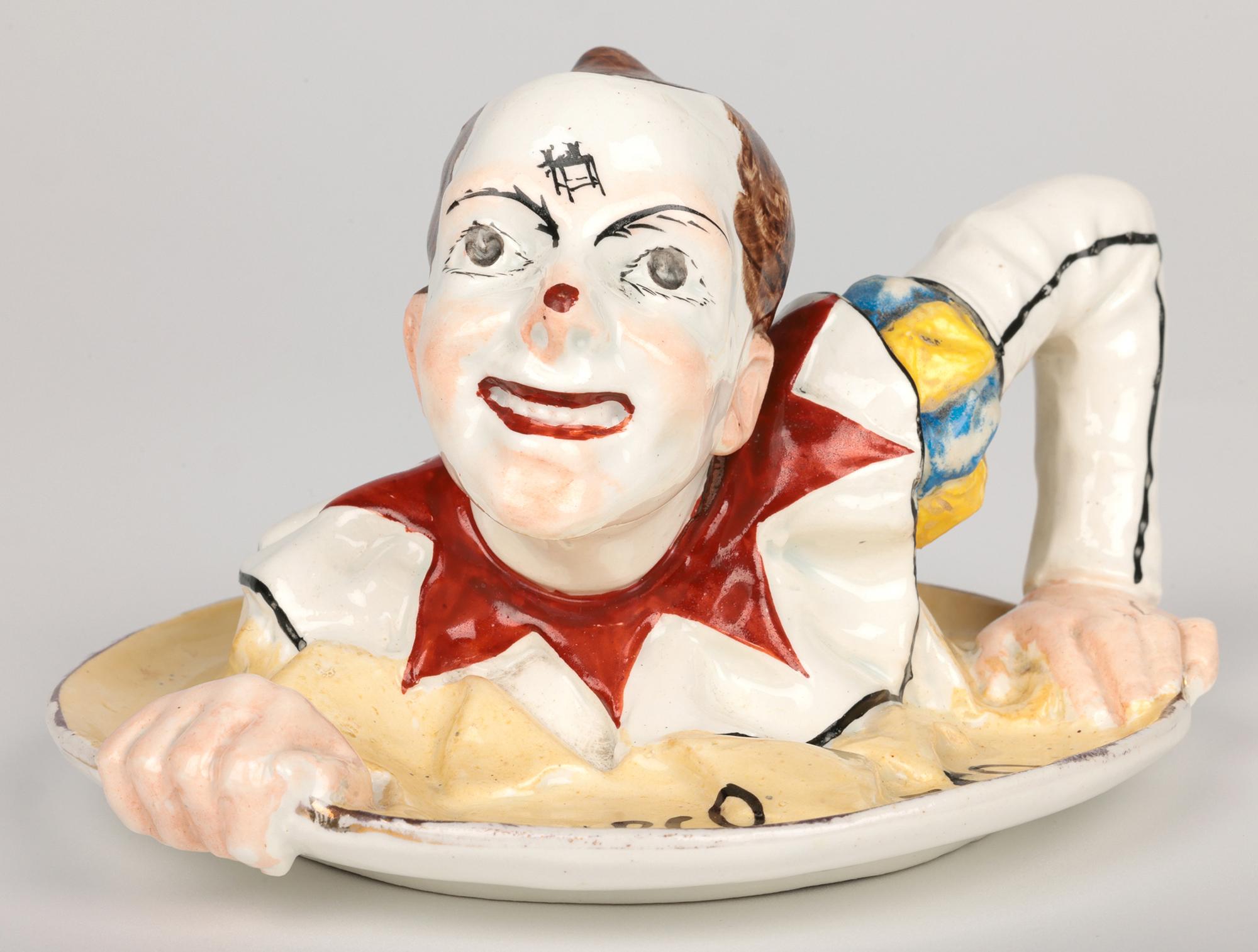 Bâton de chambre italien La Societa Ceramica Richard Ginori Rare Clown en vente 13