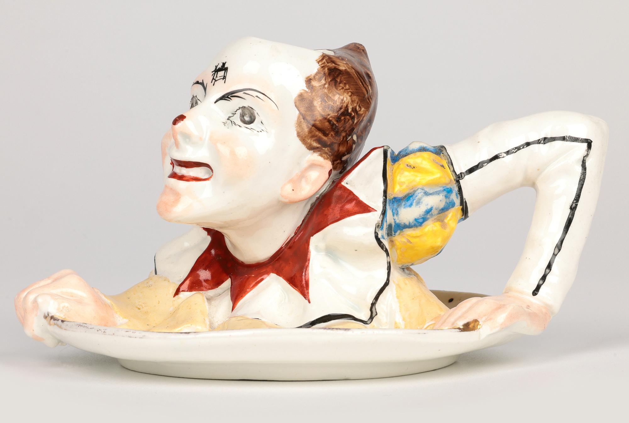 Bâton de chambre italien La Societa Ceramica Richard Ginori Rare Clown en vente 1
