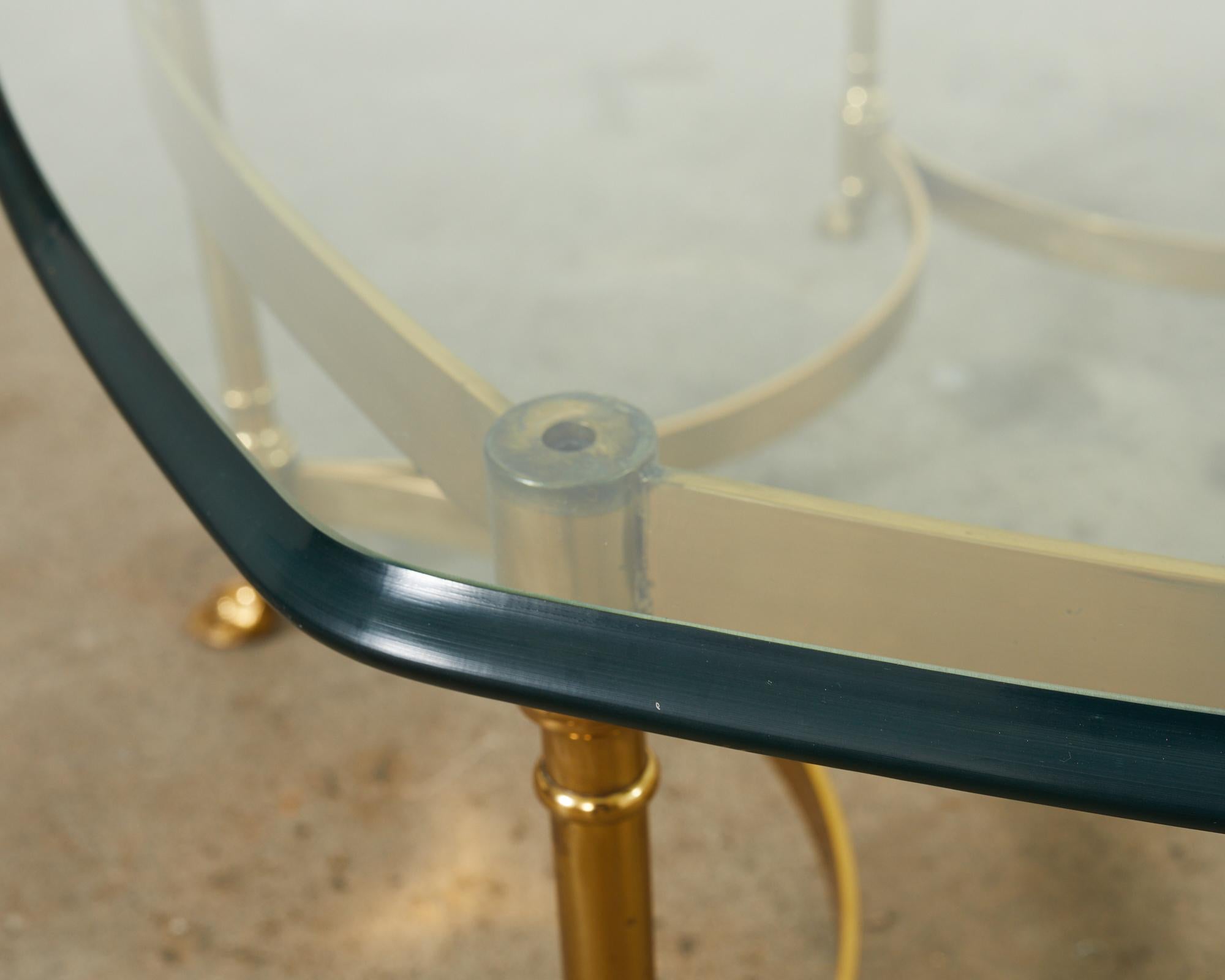 Italian LaBarge Hollywood Regency Brass Cocktail Table 11