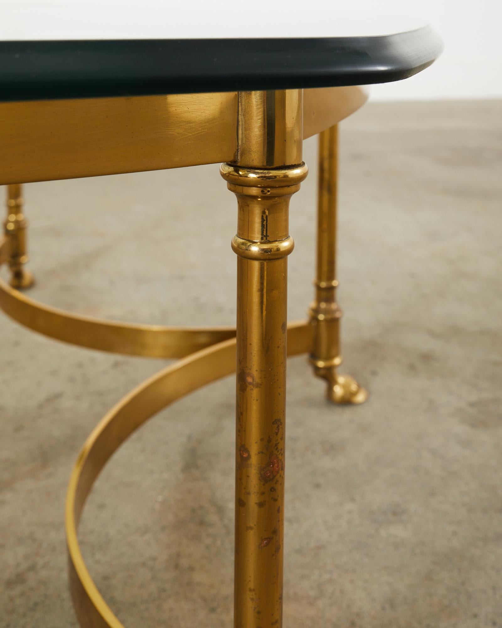 Italian LaBarge Hollywood Regency Brass Cocktail Table  12