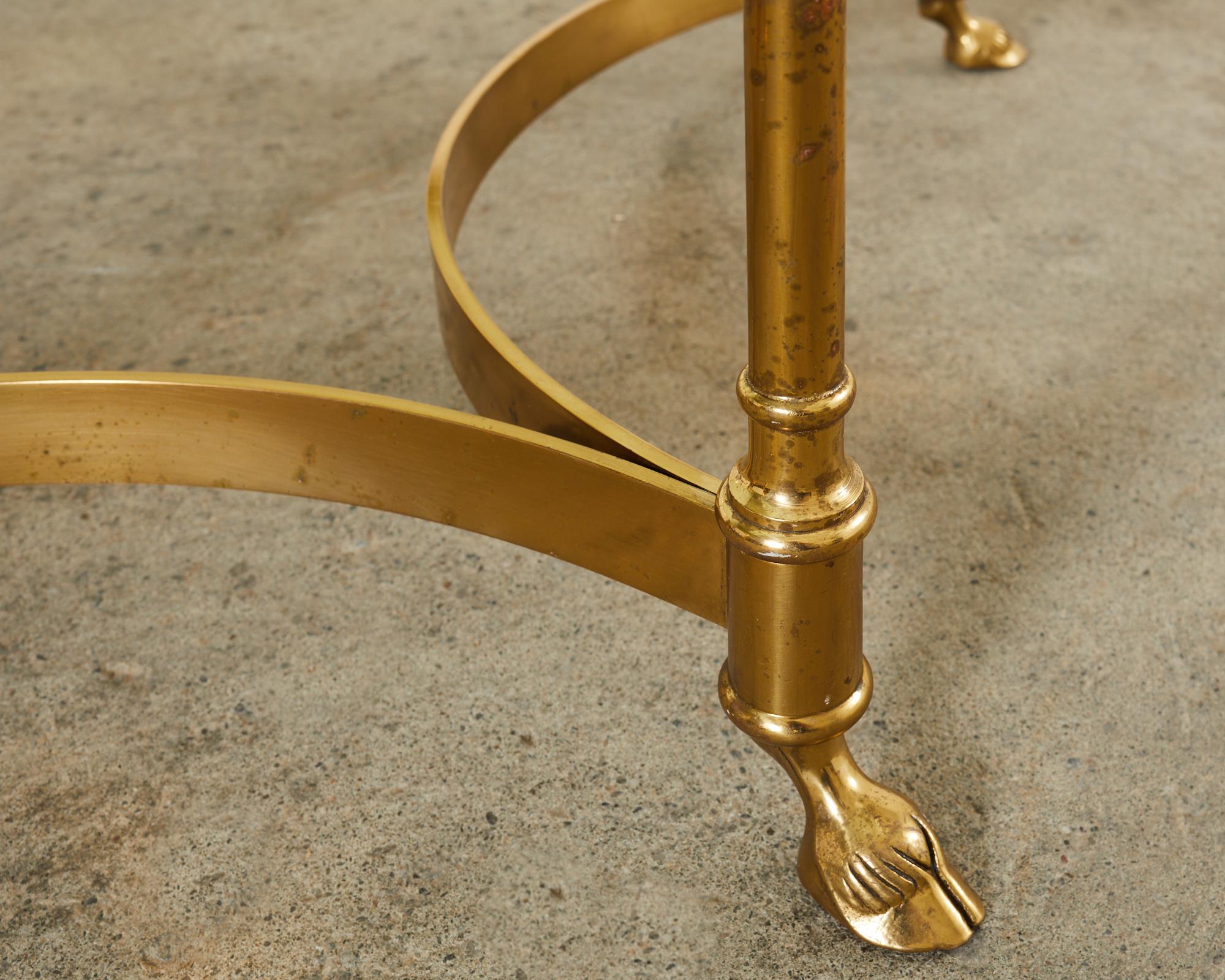 Italian LaBarge Hollywood Regency Brass Cocktail Table 14