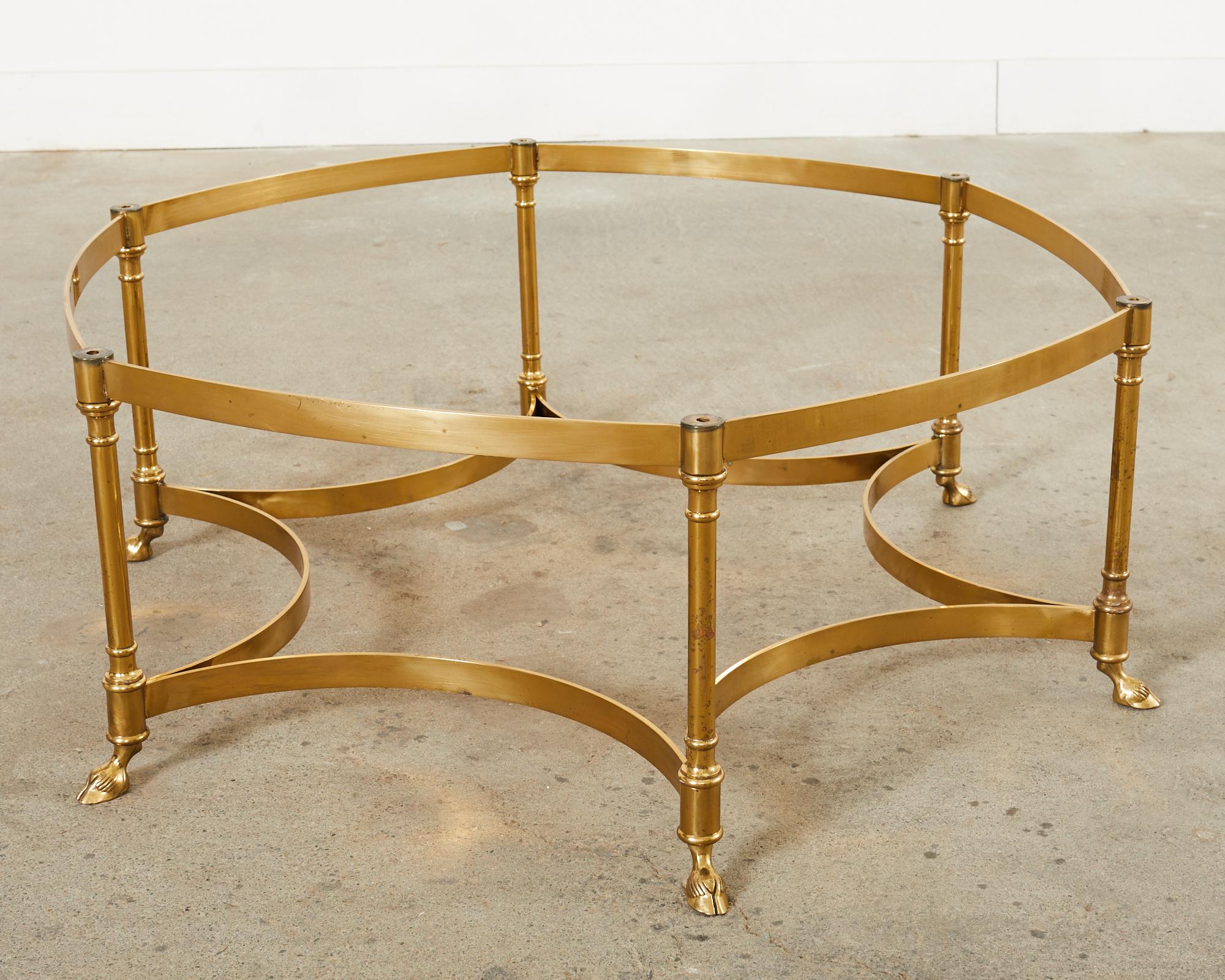 Italian LaBarge Hollywood Regency Brass Cocktail Table  15