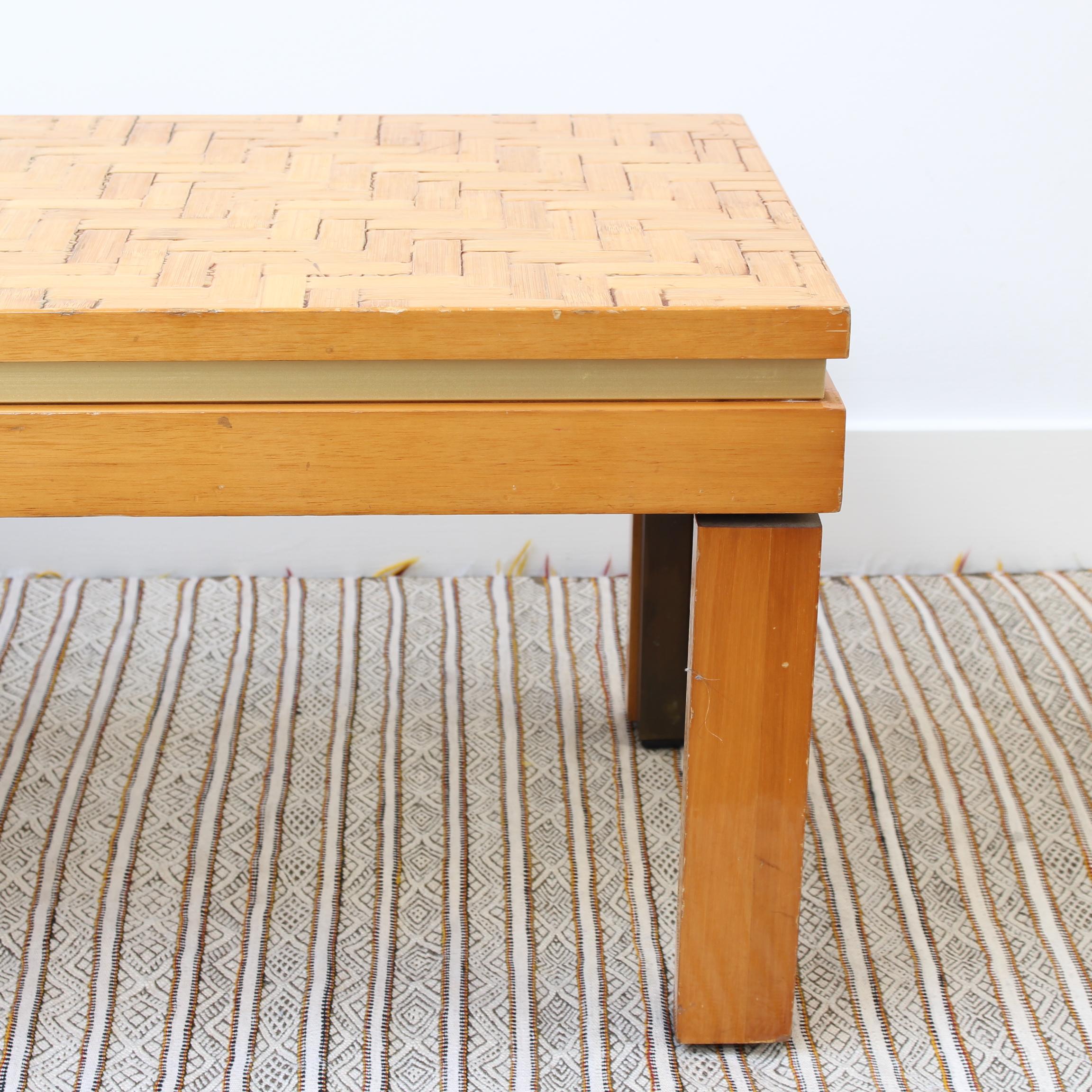 Italian Lacquered Bamboo Marquetry Side Table, 'circa 1970s' For Sale 14