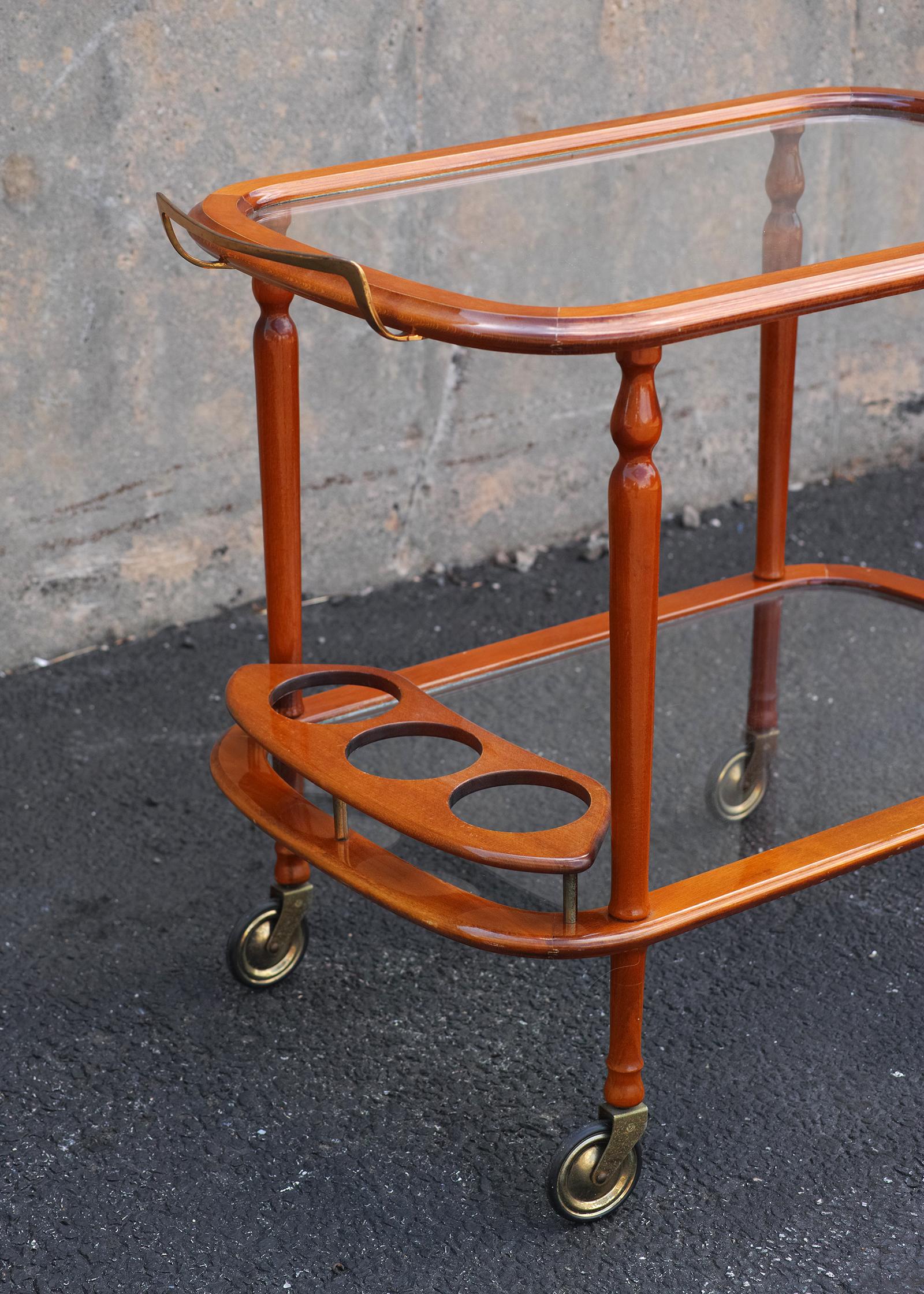Italian Lacquered Bar Cart For Sale 5
