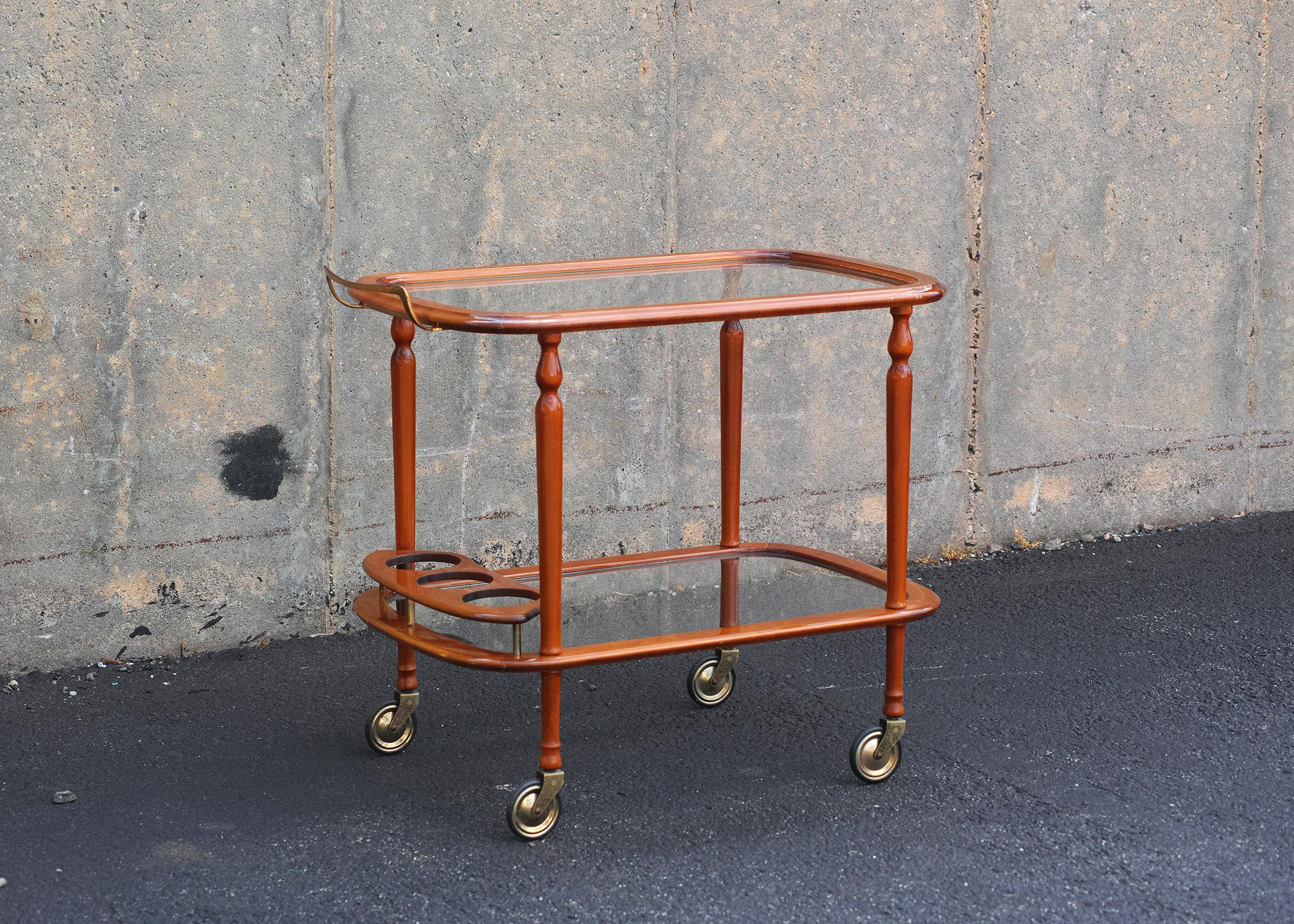 Italian Lacquered Bar Cart For Sale 11