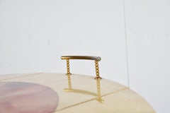Italian Lacquered Goatskin / Parchment Serving Bar Cart by Aldo Tura, 1960s