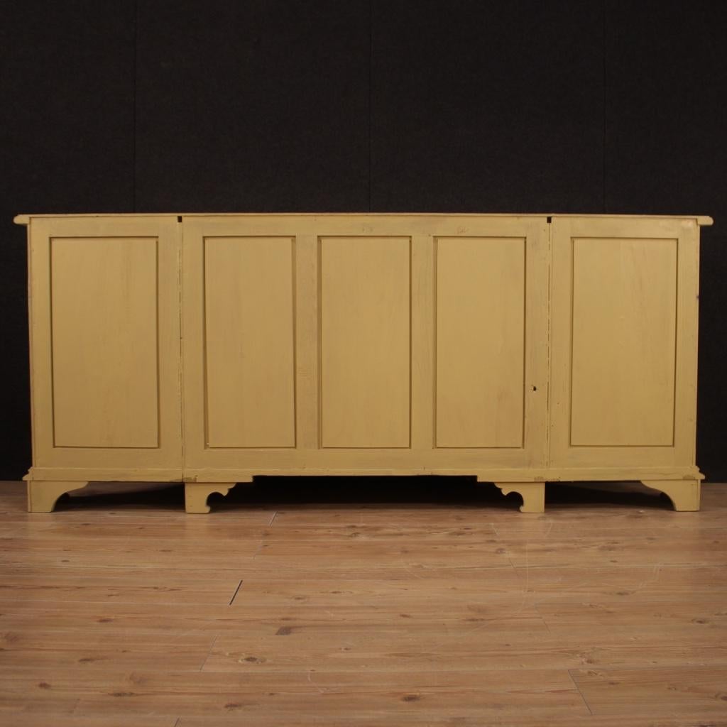 Italian Lacquered, Painted and Gilded Sideboard, 20th Century For Sale 6