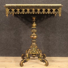 Italian Lacquered and Painted Side Table, 20th Century