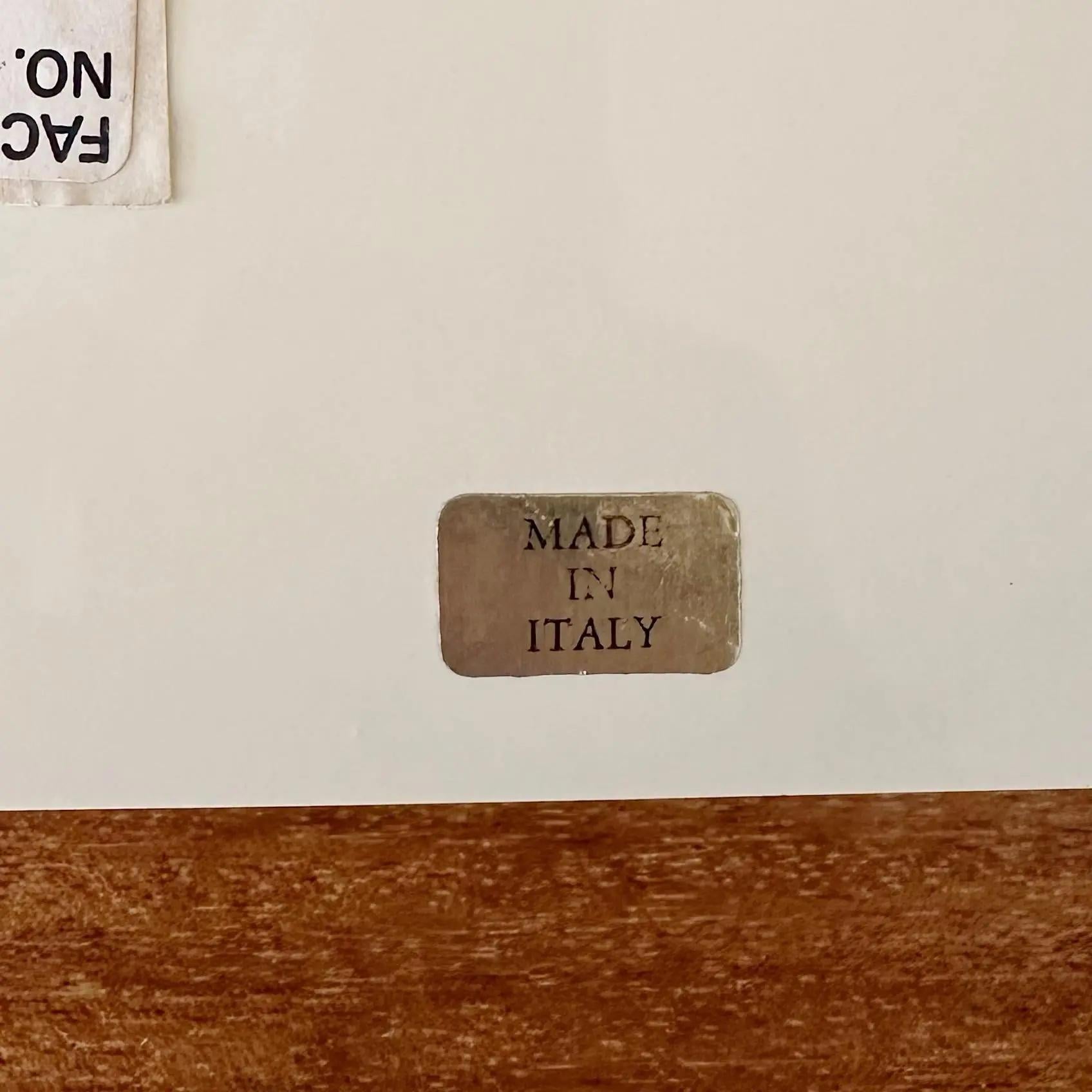 Picaporte italiano de cuerno y latón teselado lacado, años 80 Latón en venta