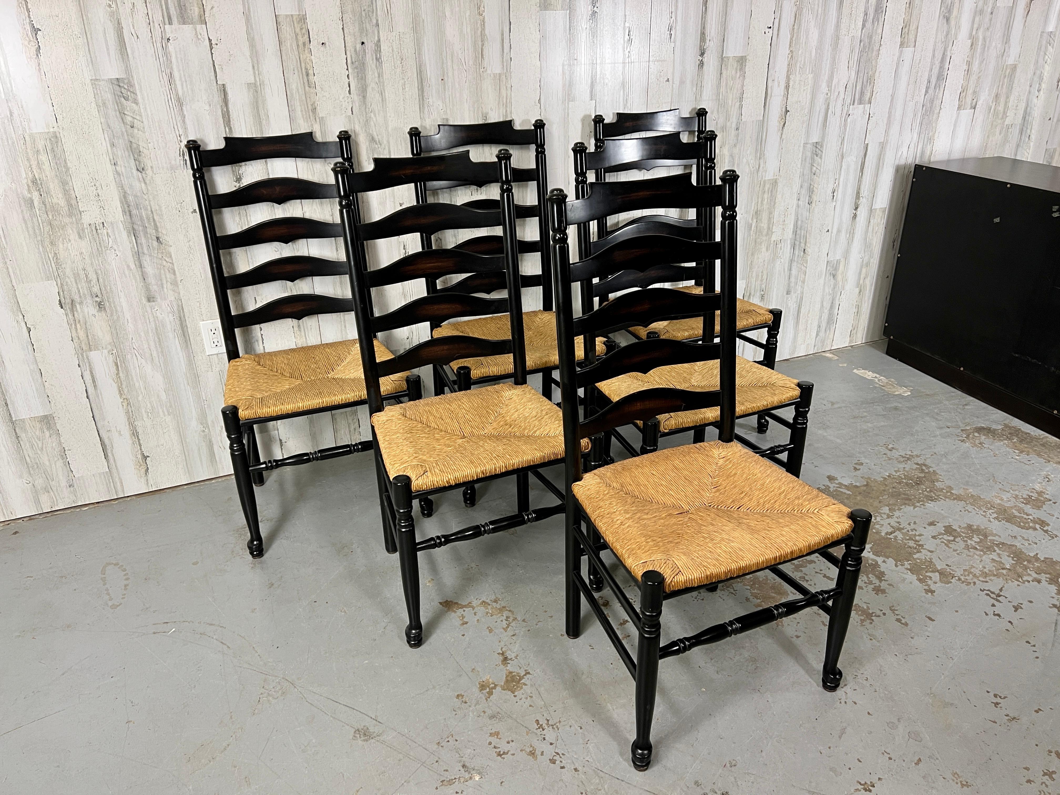 Italian Ladderback Dining Chairs For Sale 5