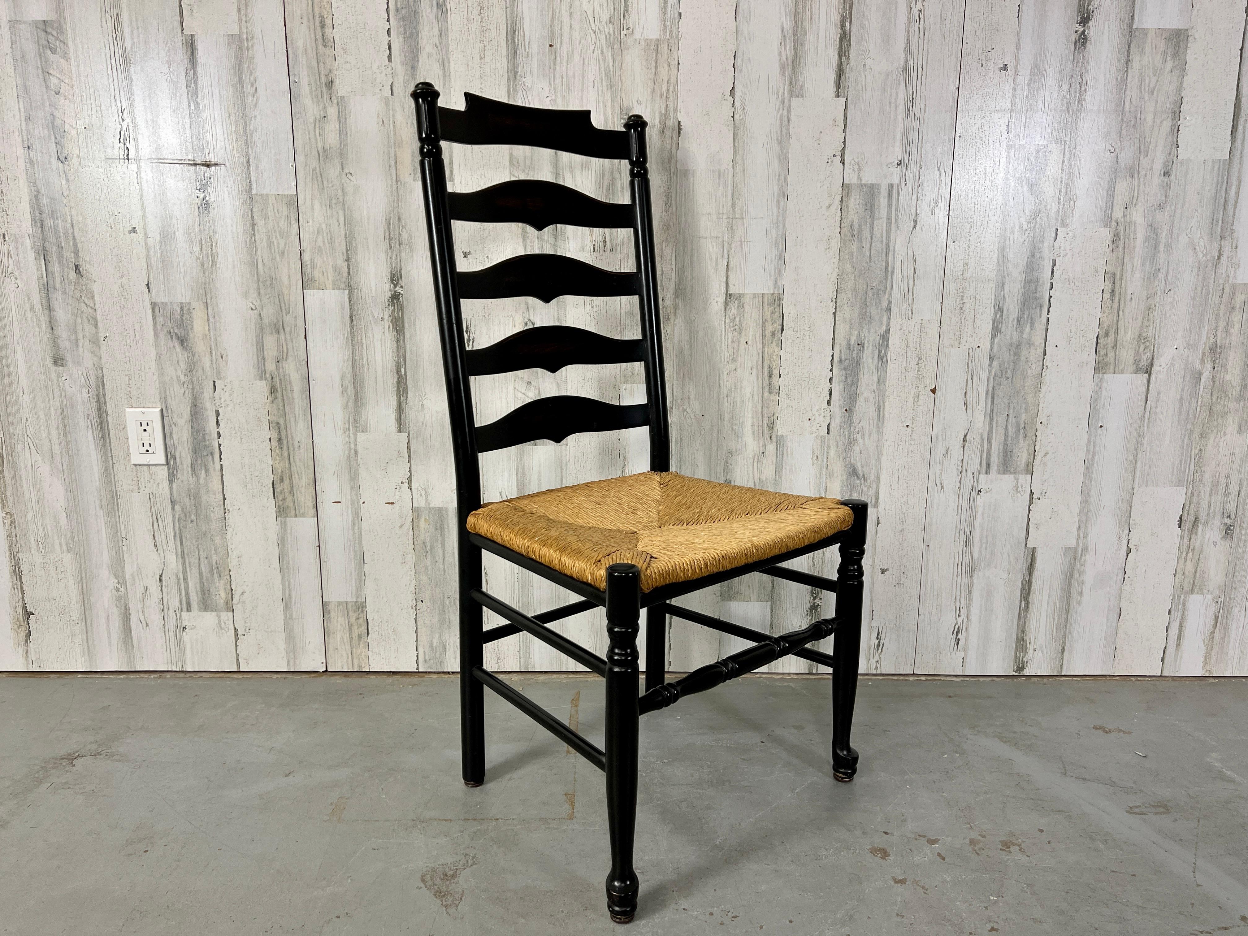 Italian Ladderback Dining Chairs For Sale 7