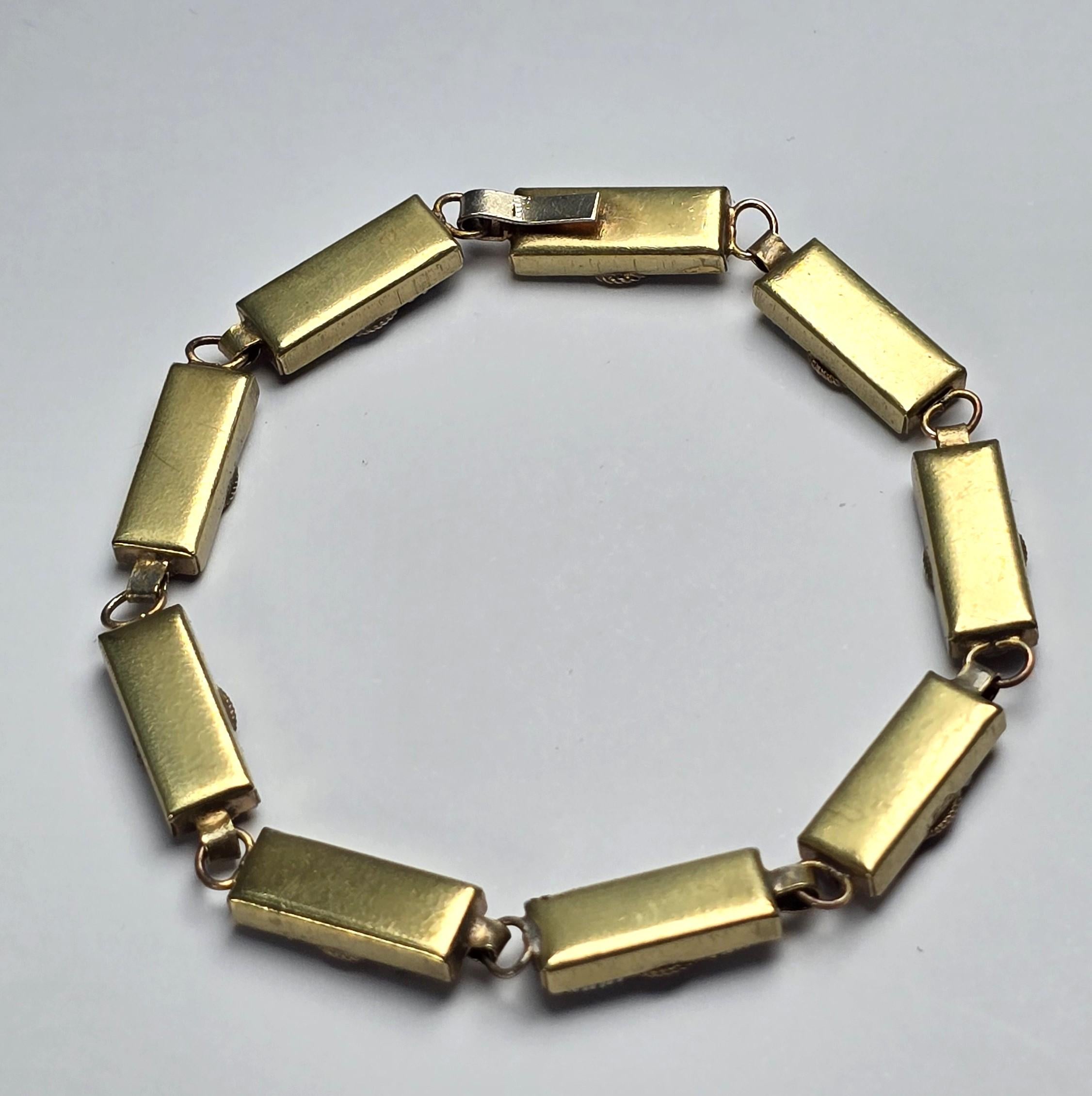 Verre Bracelet en micro-mosaïque pour dames italiennes, vers 1920 en vente