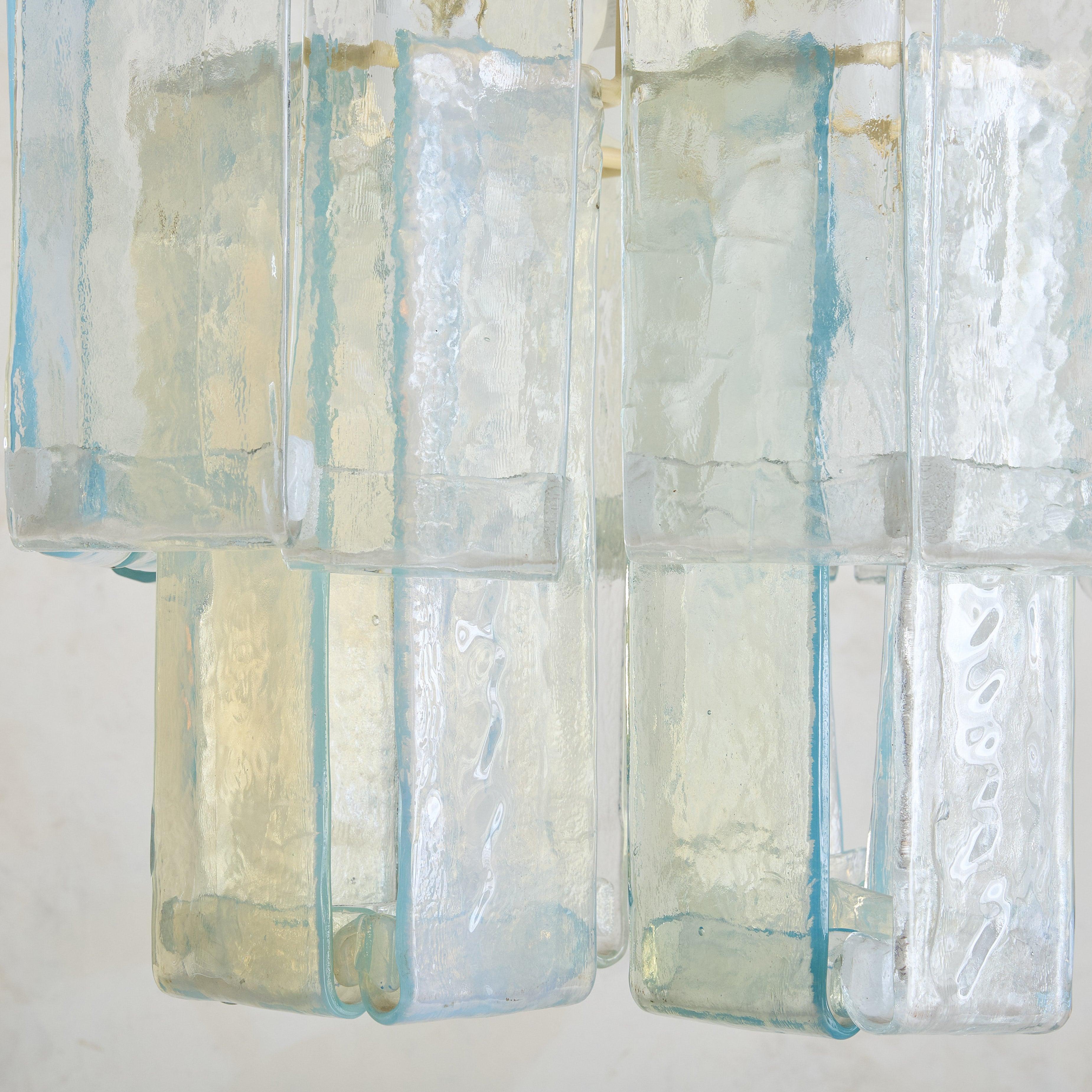 Metal Italian 'Laguna' Murano Glass Chandelier by Renato Toso for Fratelli Toso, 1960s