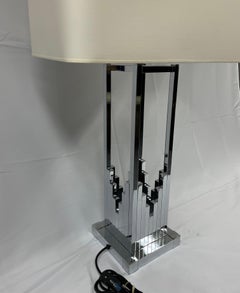 Italian Lamp in Chromed Steel  70s