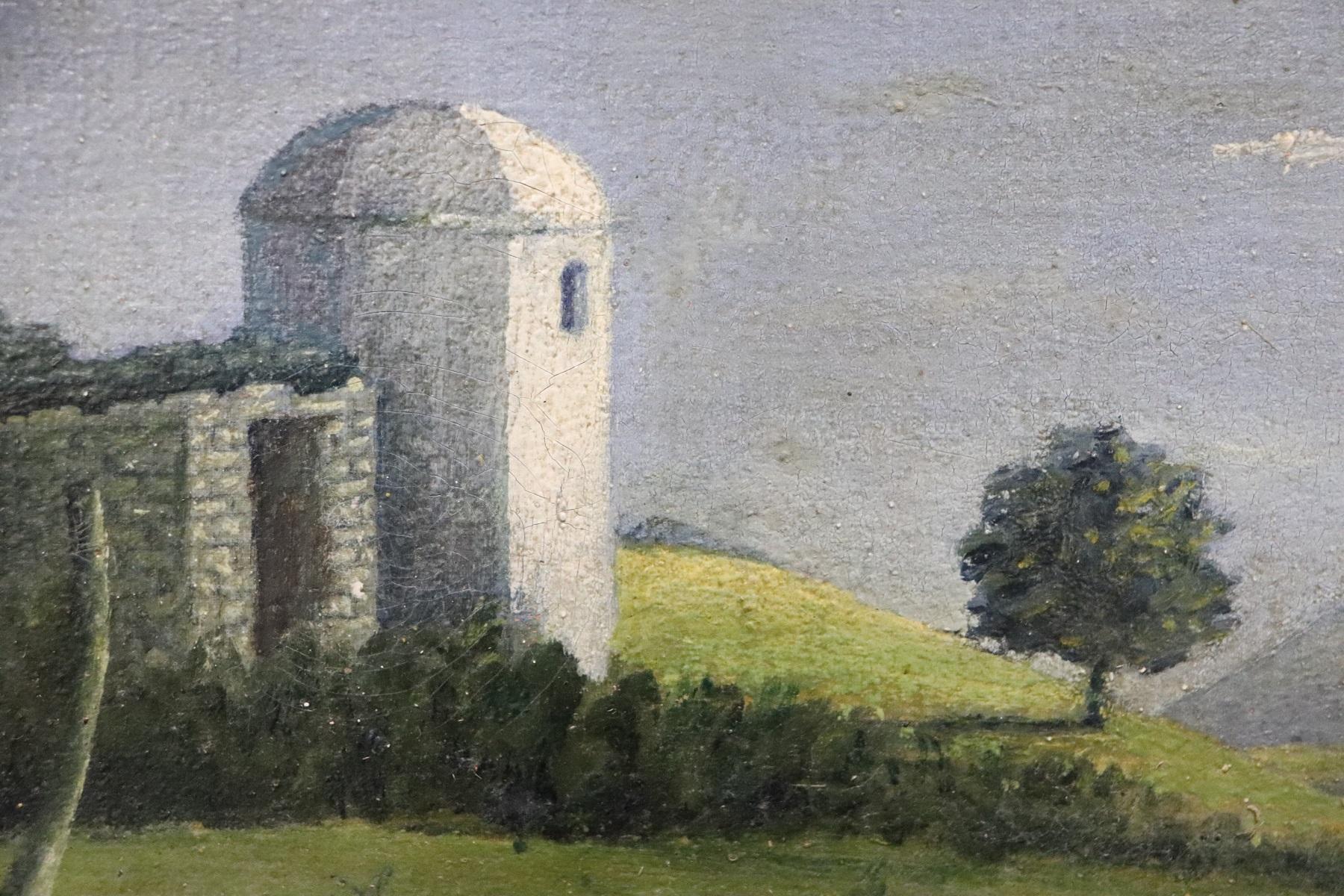 LandscapeOil Painting on Canvas Signed and Dated 1939 In Good Condition For Sale In Casale Monferrato, IT