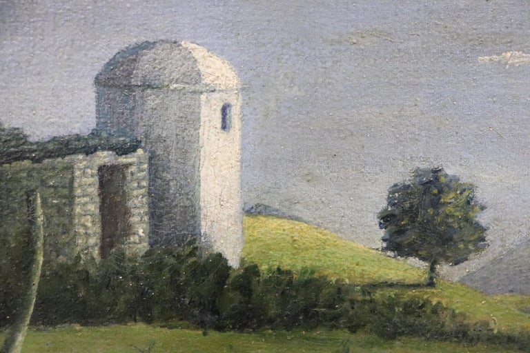 Mid-20th Century Italian Landscape Painted Oil on Canvas Signed and Dated 1939 For Sale