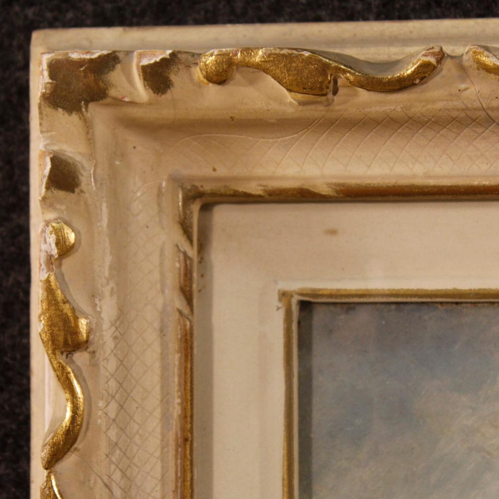Siglo XX Técnica mixta sobre masonita Pintura italiana firmada Paisaje, 1960 en venta 1