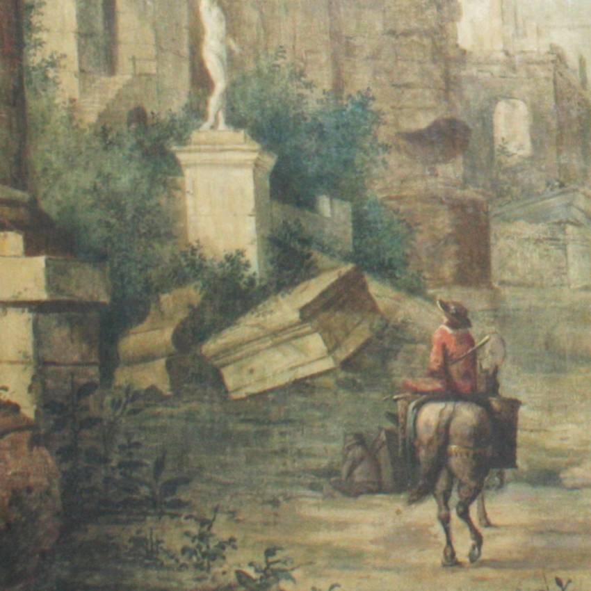 Neoclassical Italian Landscape Painting, 18th Century