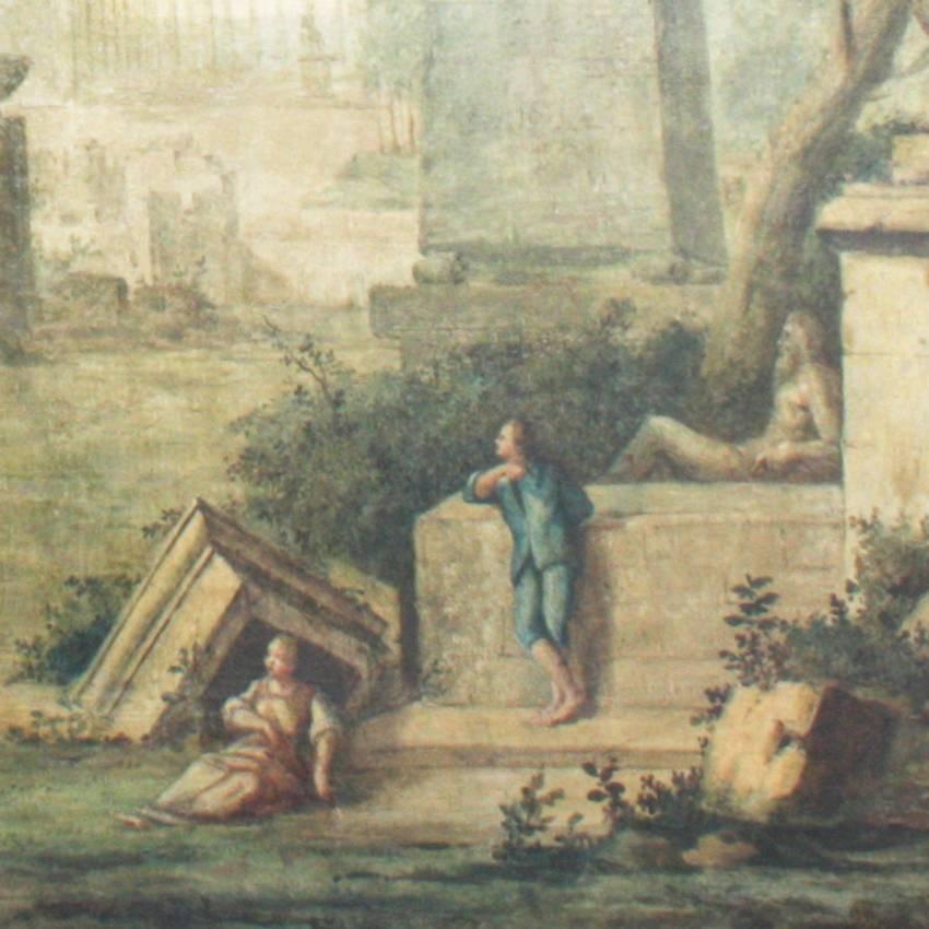 Italian Landscape Painting, 18th Century In Good Condition In Greding, DE