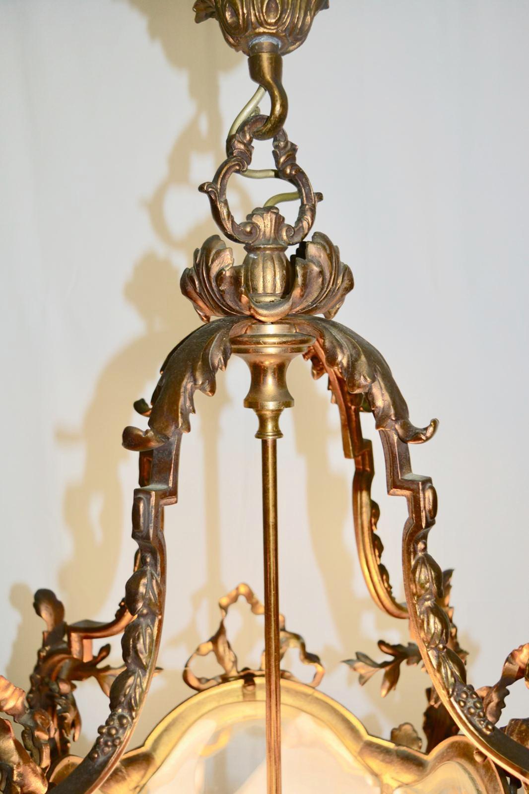 Rococo Italian Gilt Bronze Lantern