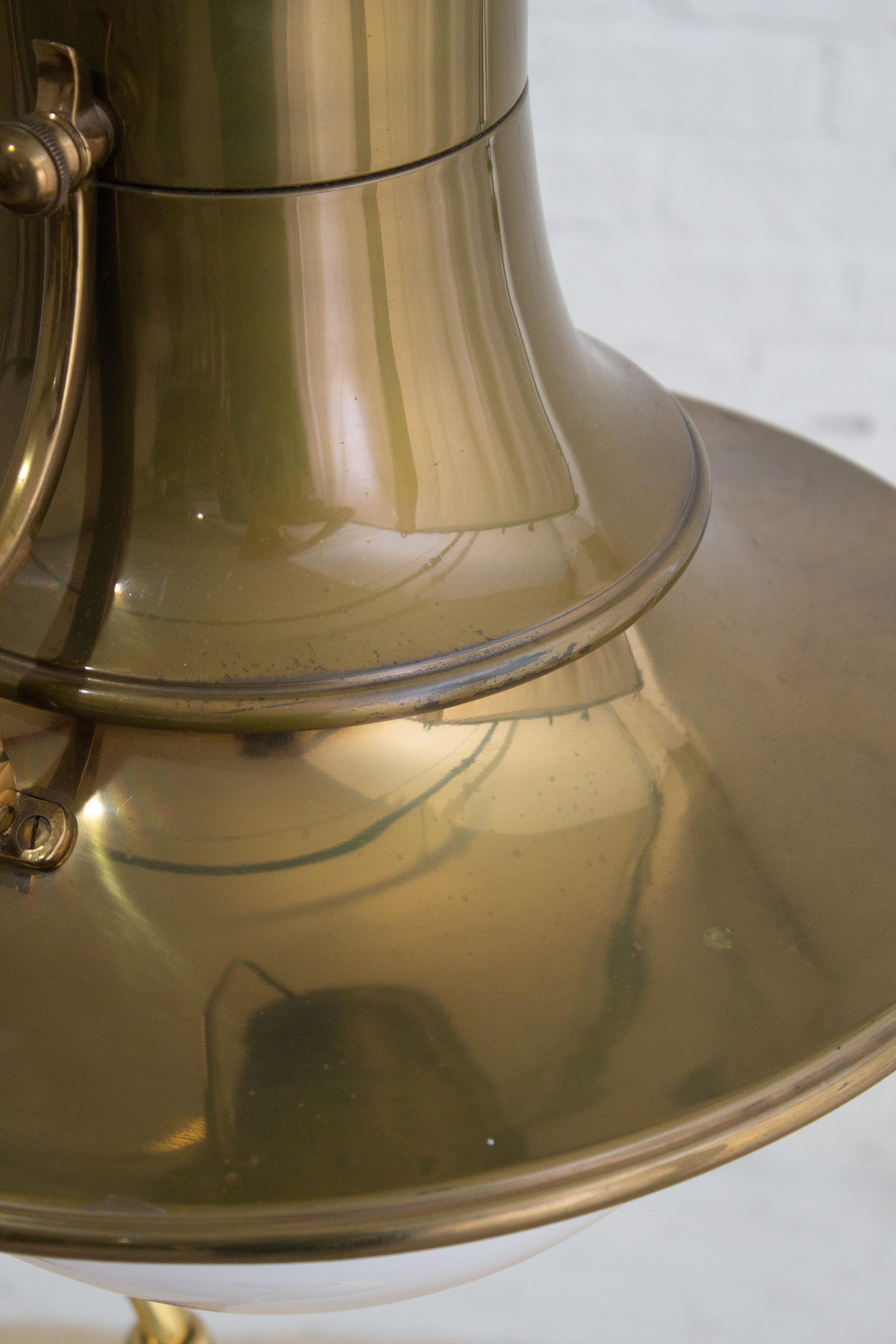 Italian Lantern Style Brass Floor Lamp For Sale 5
