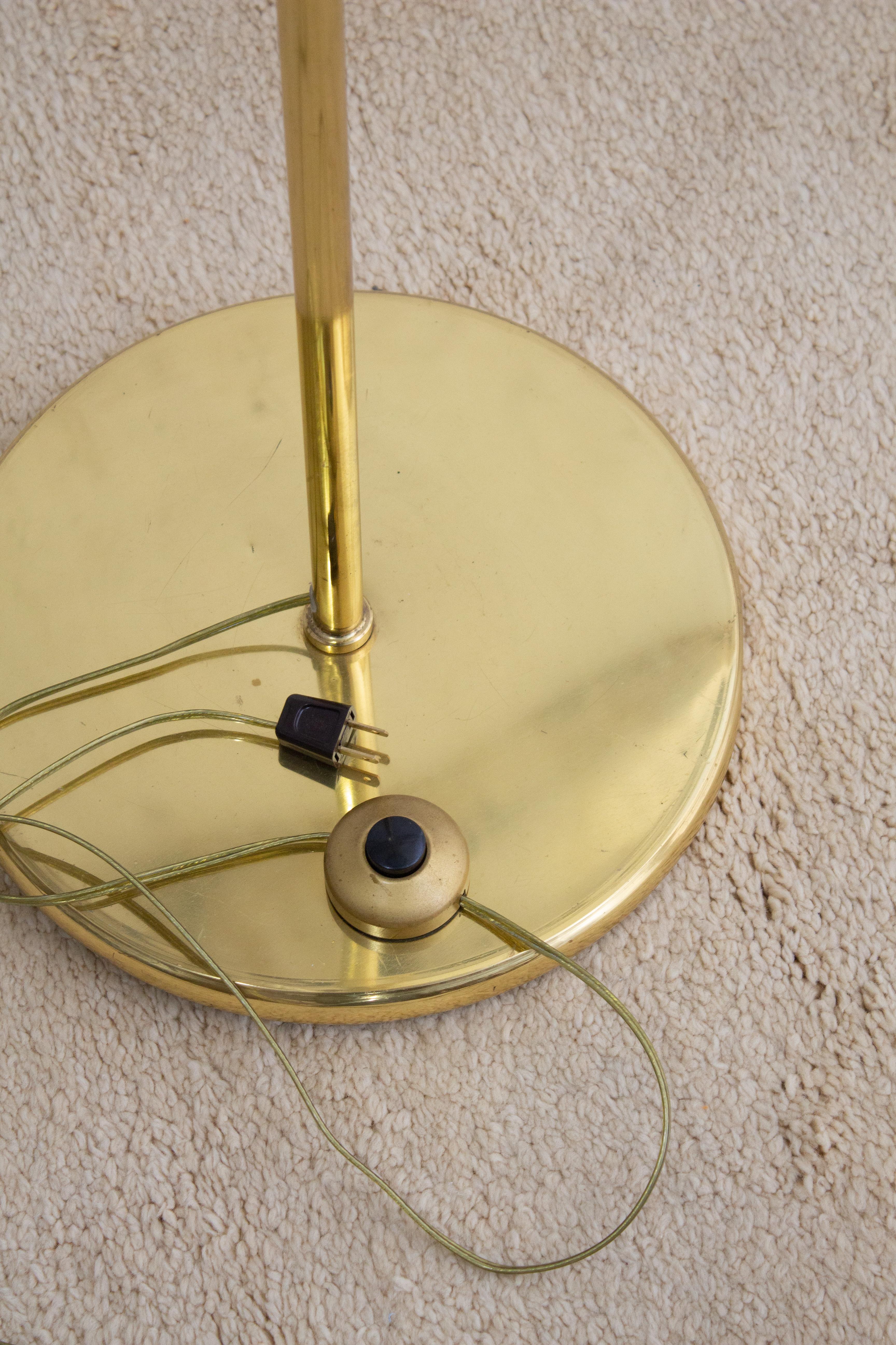 Italian Lantern Style Brass Floor Lamp For Sale 8