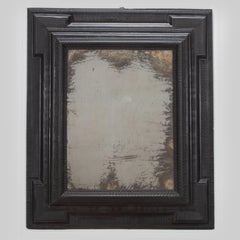 Italian Large 17th Century Ebonised Ripple Mirror