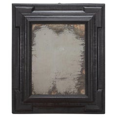 Italian Large 17th Century Ebonised Ripple Mirror